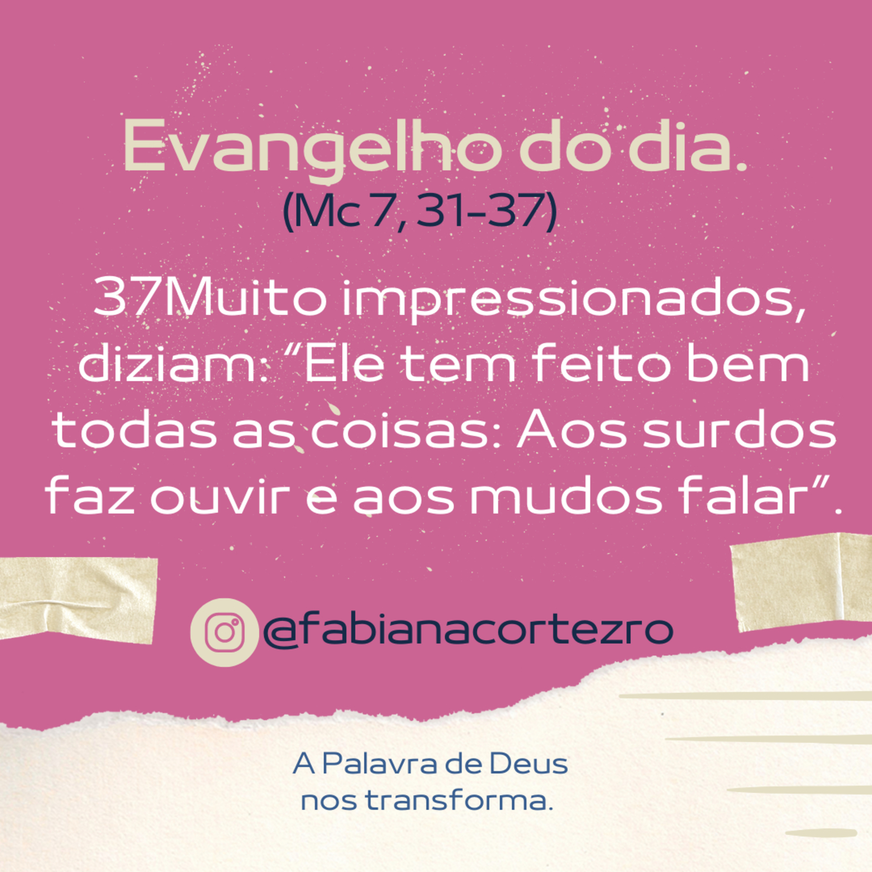 Evangelho do dia.