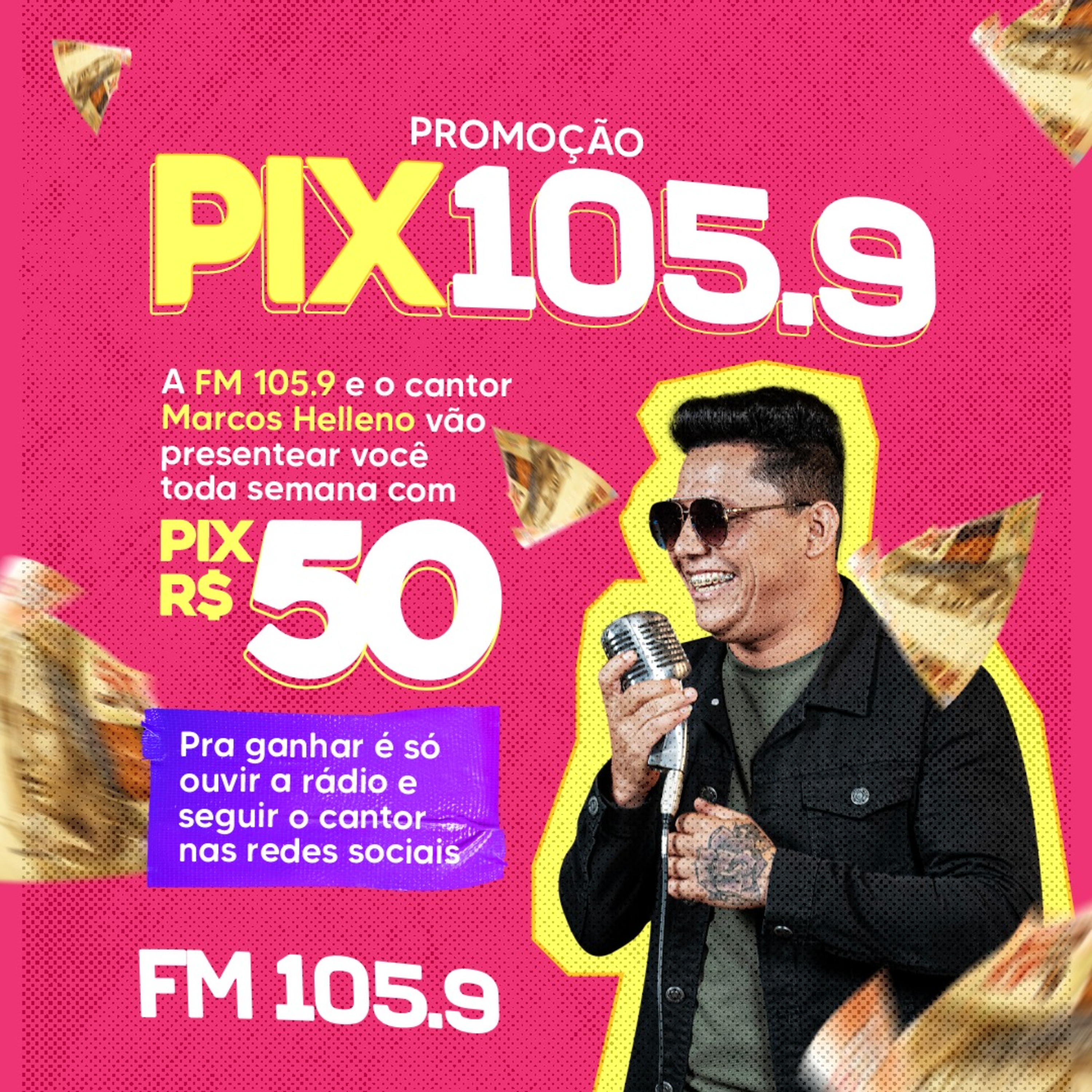 #1 - Promoção Cantou Ganhou na FM 105.9 com o cantor Marcos Helleno  episode artwork