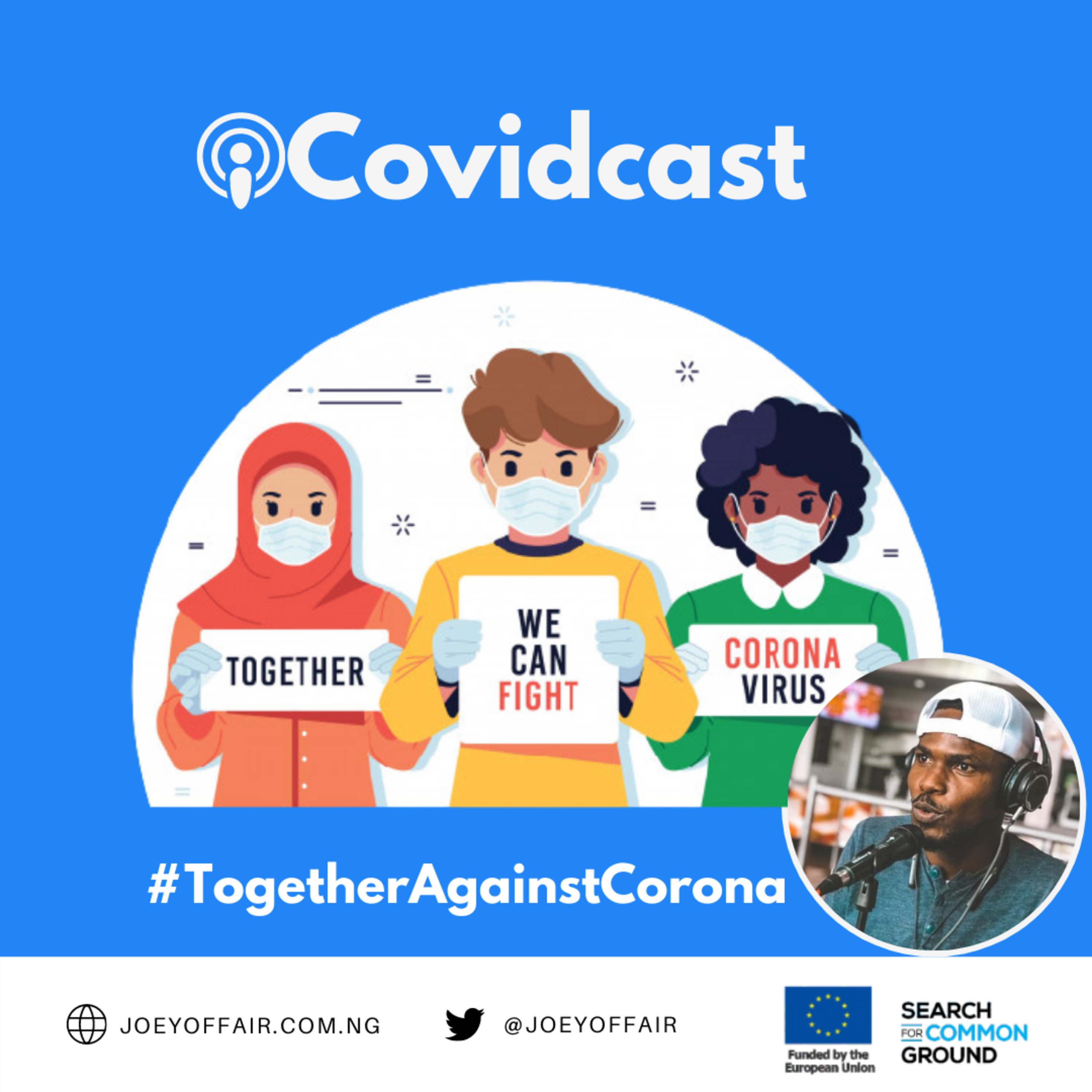 Welcome to #CovidCast episode artwork