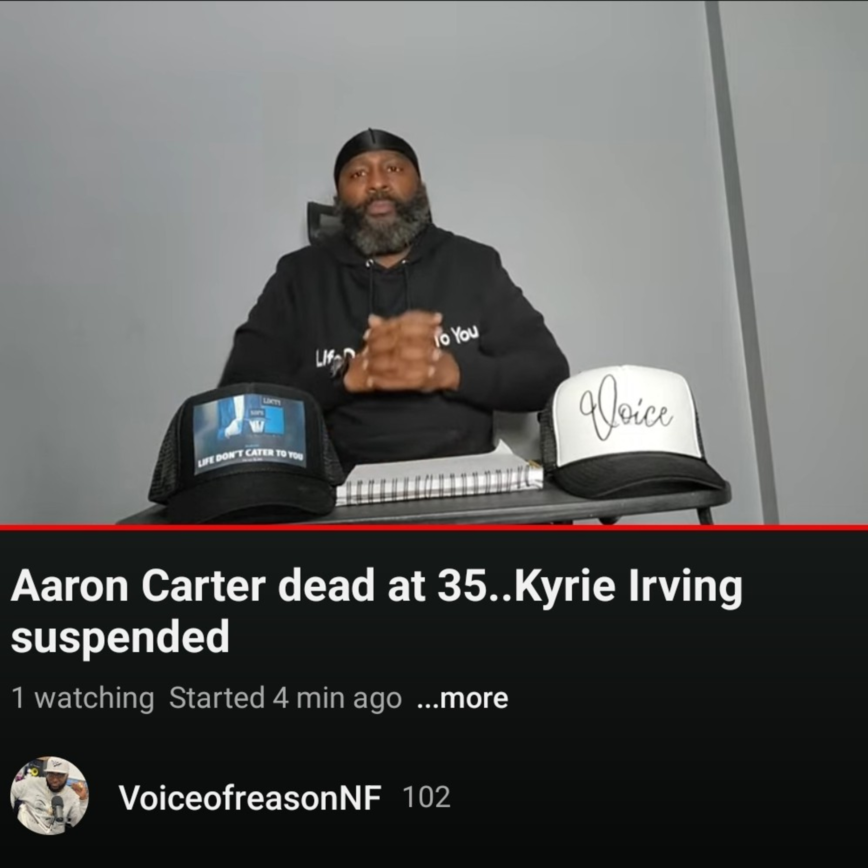 Aaron Carter dies at 35...Kyrie suspended episode artwork