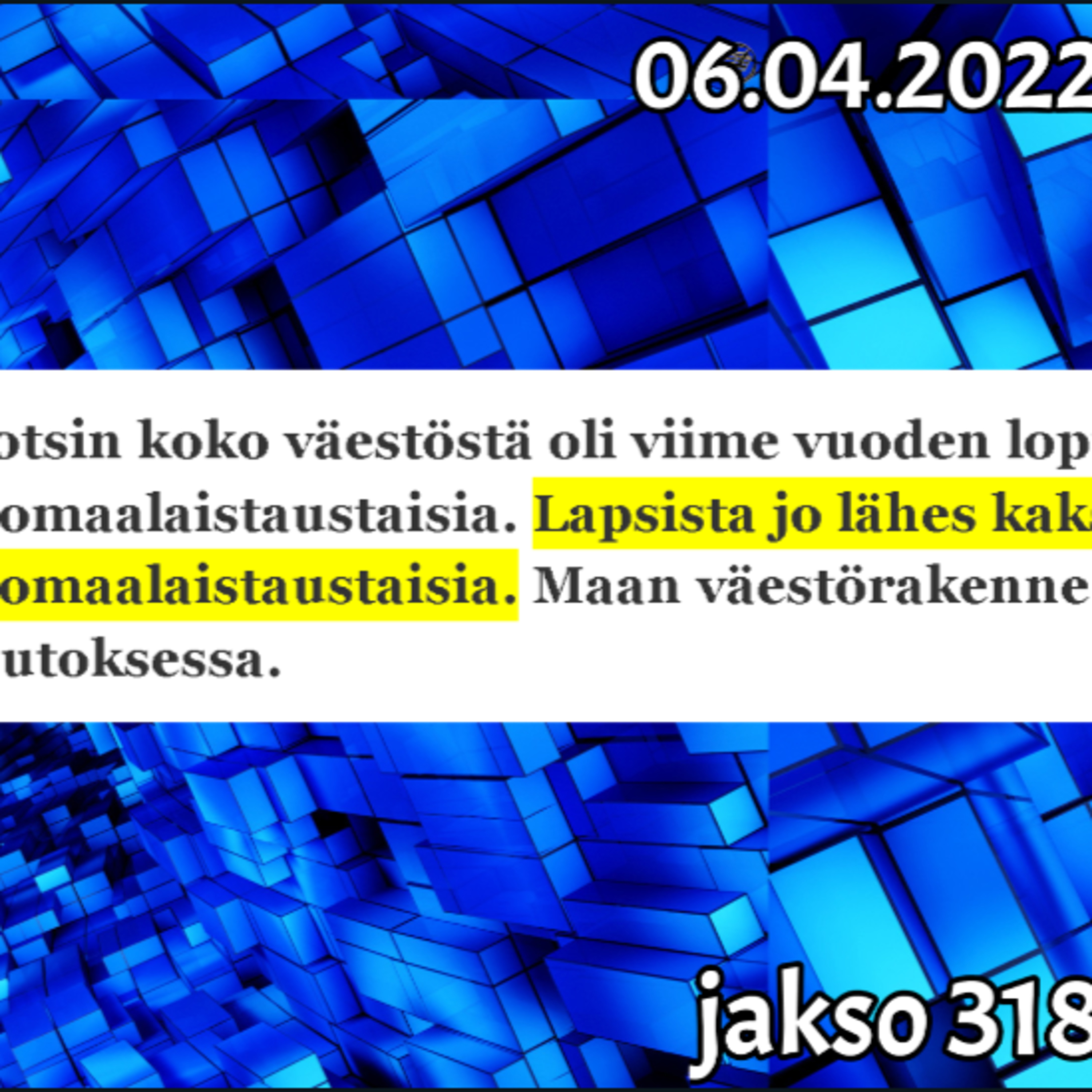 Monokulttuuri FM 6.4.2022 – jakso 318 episode artwork