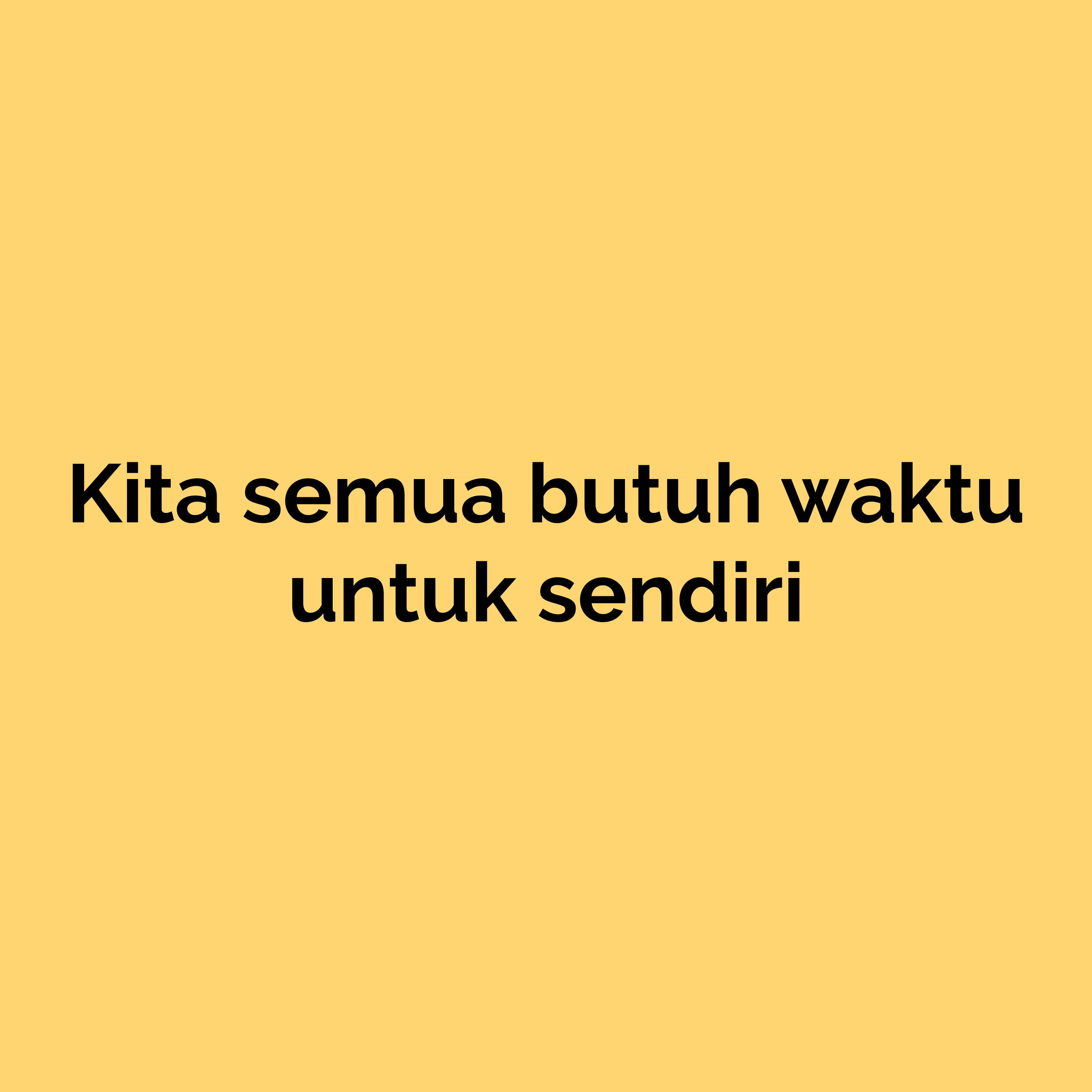 "Kita semua butuh waktu untuk sendiri" episode artwork