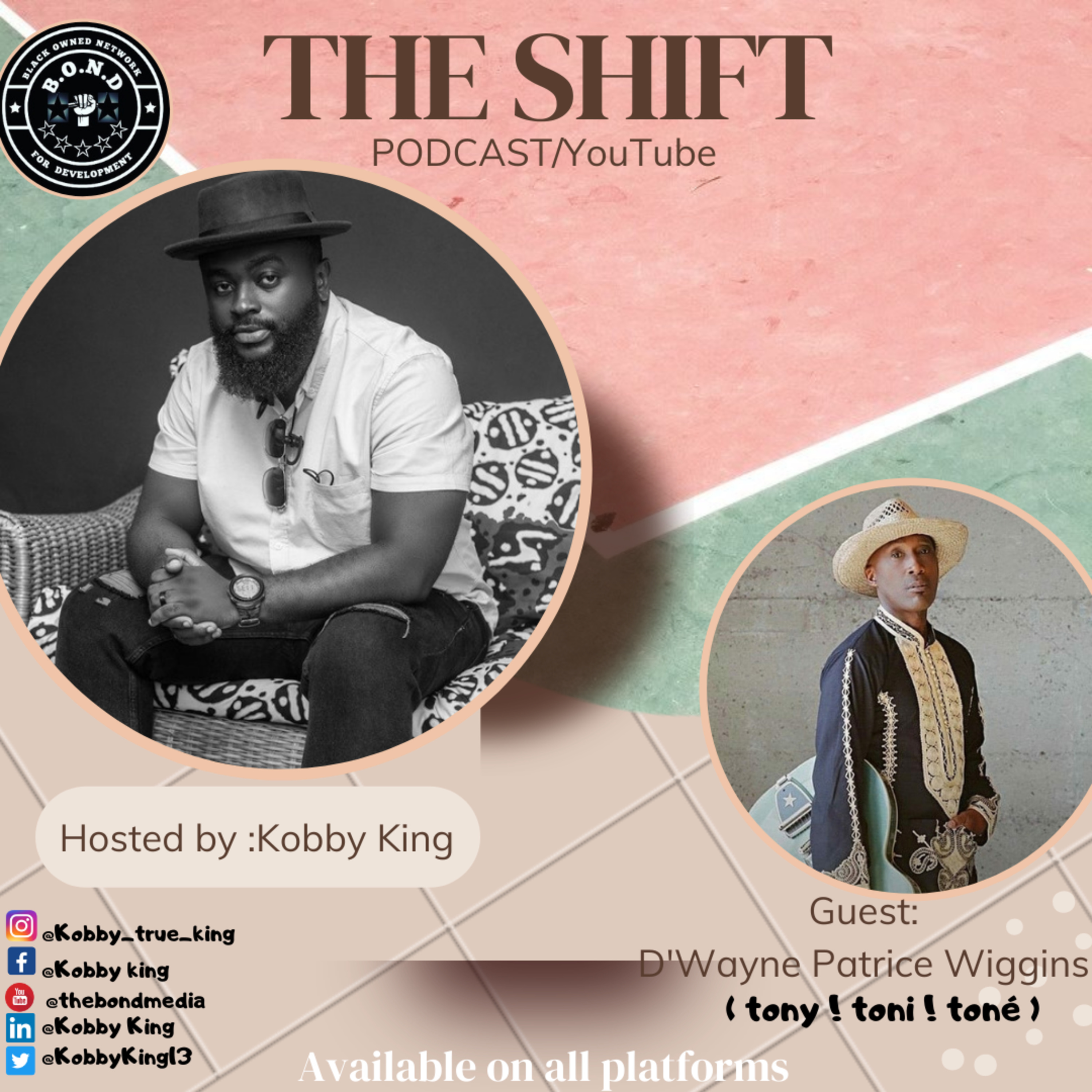 D'WAYNE PATRICE WIGGINS of Tony ! Toni ! Tone' ! fame on THE SHIFT. Hosted by Kobby King