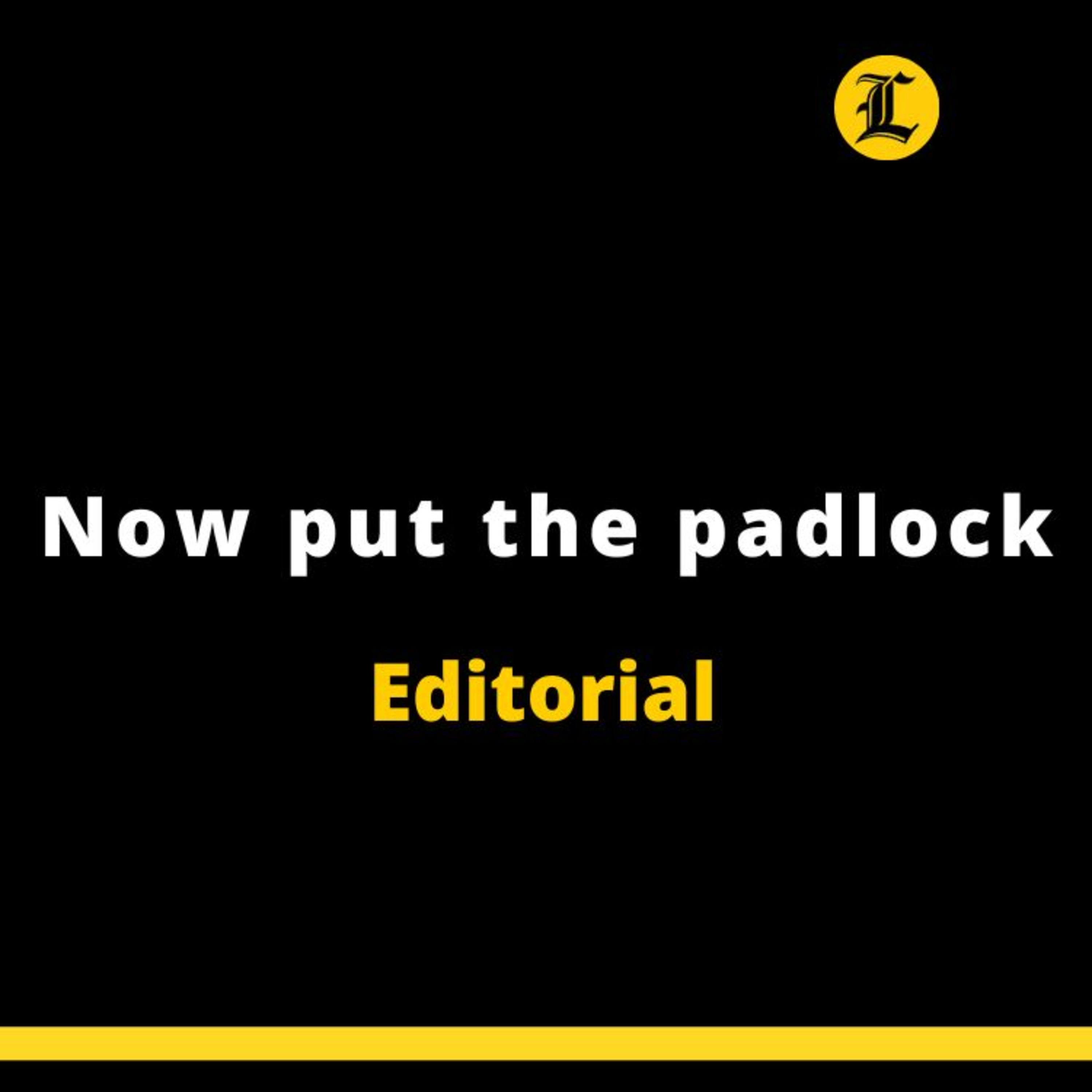 Now put the padlock