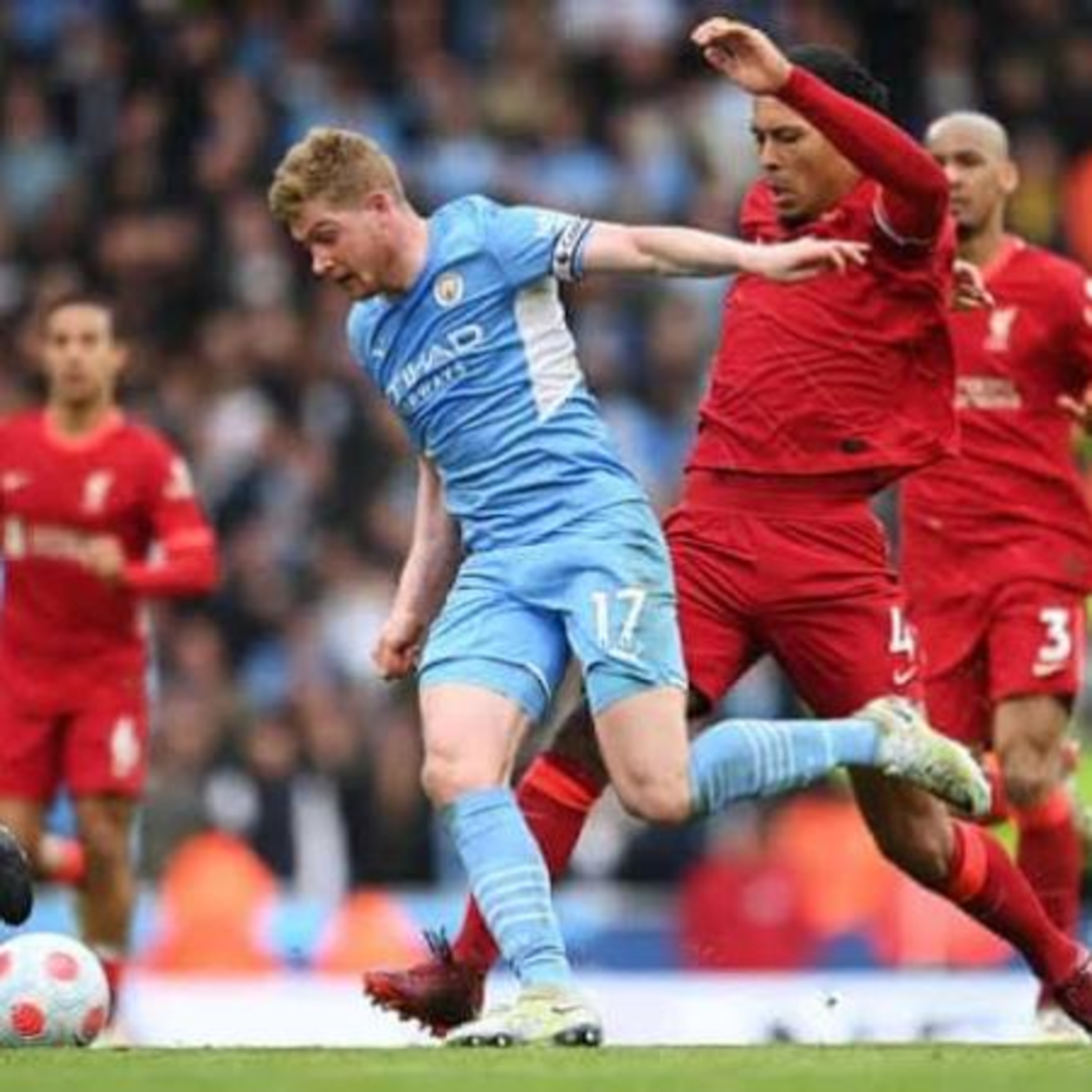 Manchester City maintain title lead after pulling a draw with Liverpool. episode artwork