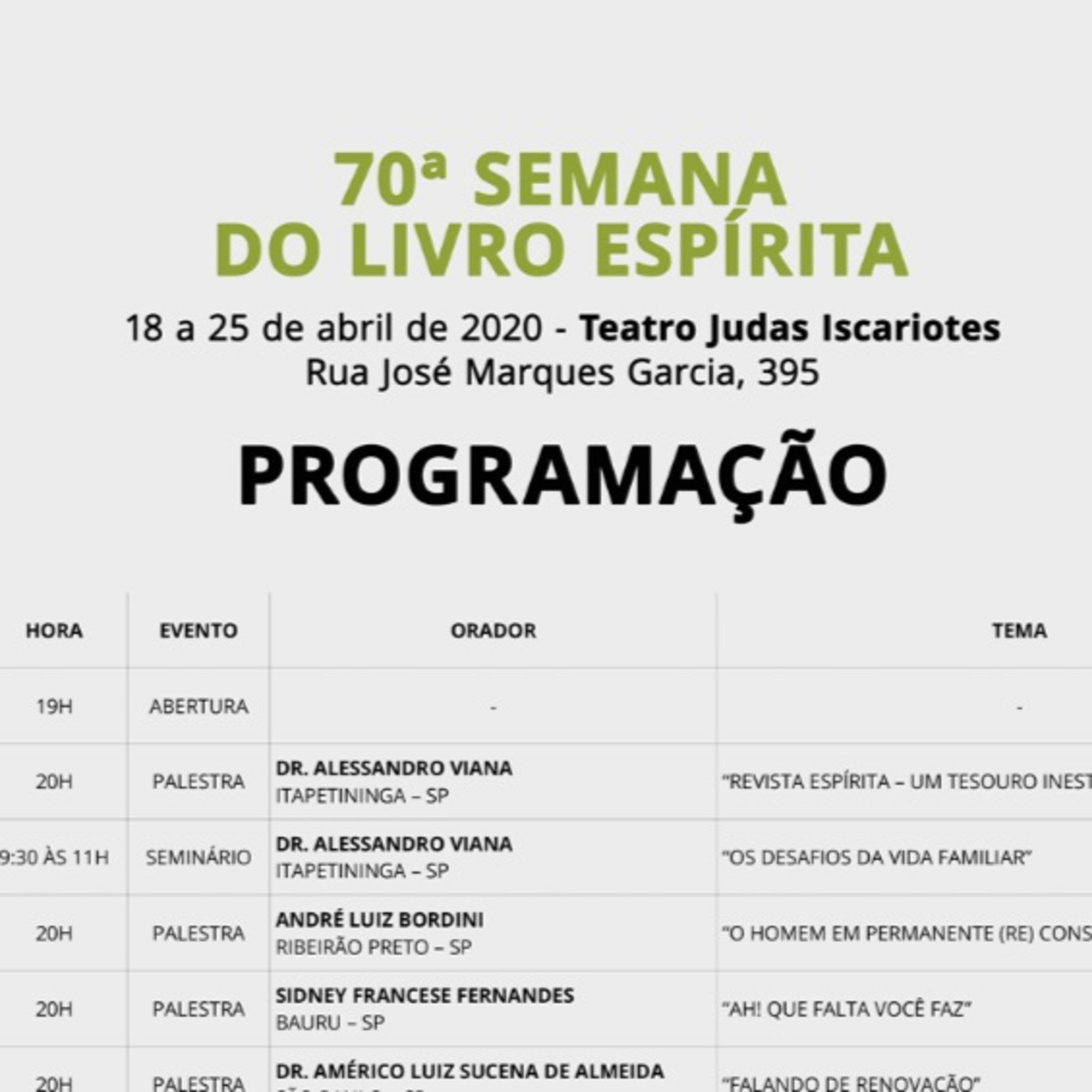 70 SEMANA DO LIVRO ESPIRITA - RÁDIO IDEFRAN CONVIDA