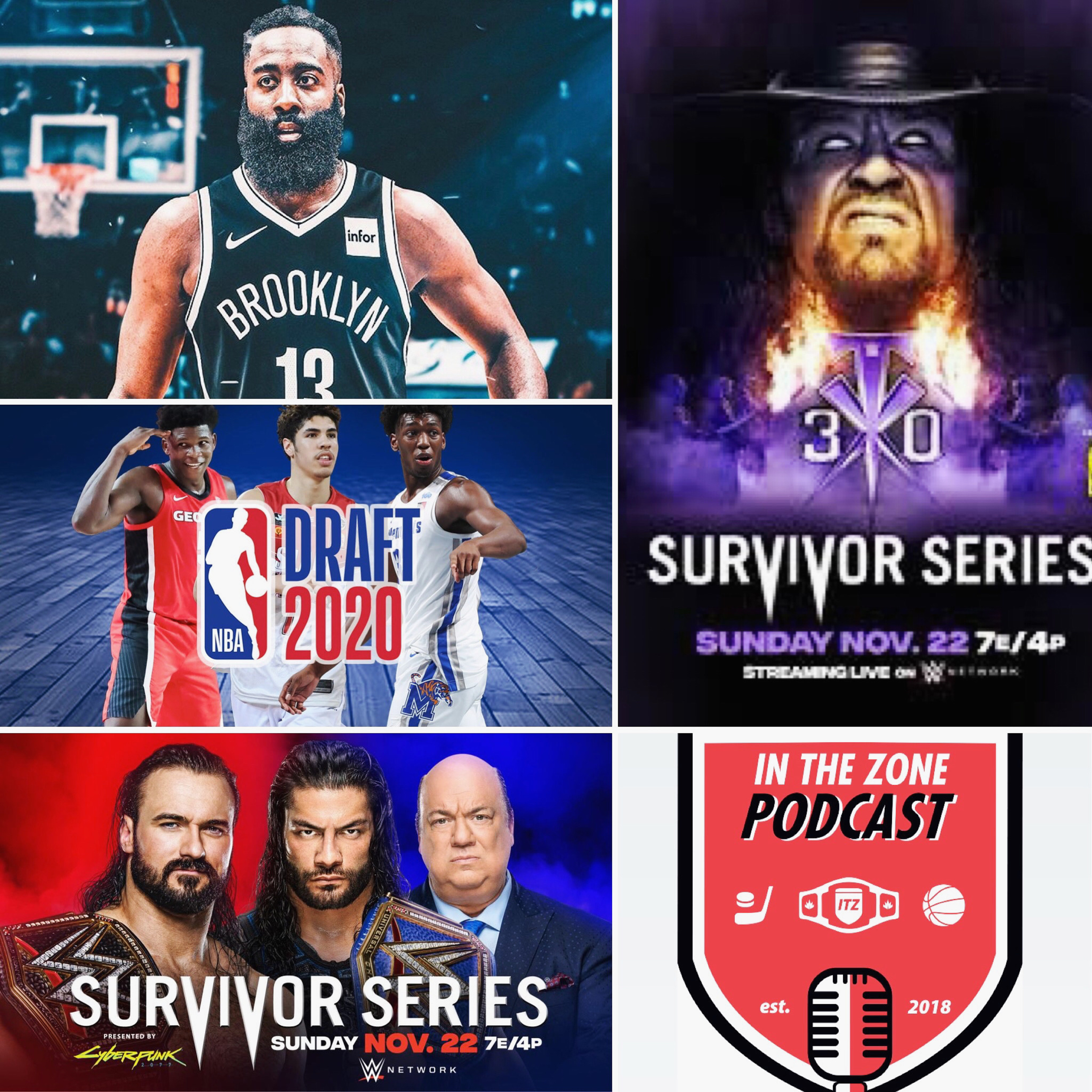 Episode 106 - James Harden to Nets in the Works?, NBA Draft, Survivor Series Preview episode artwork