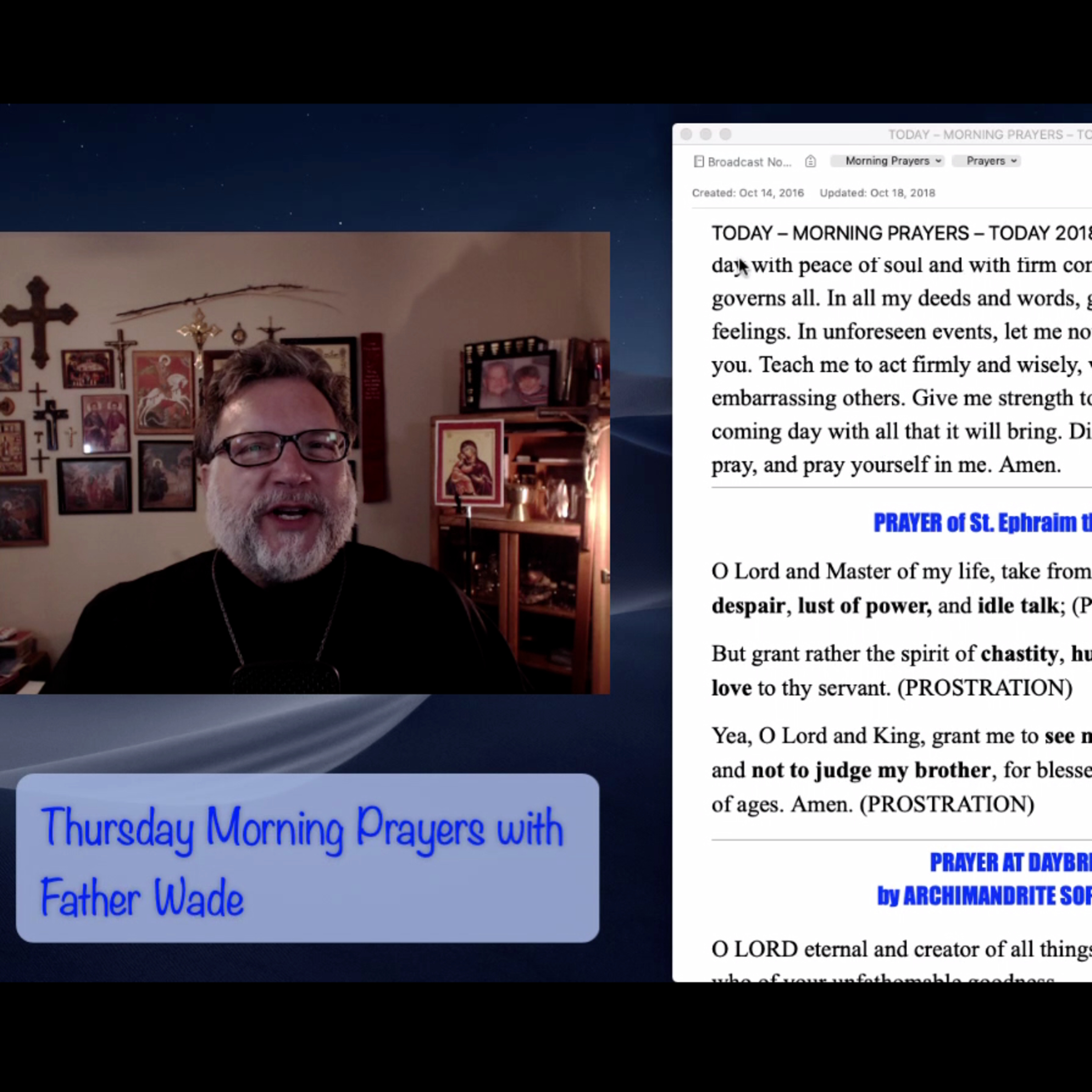 Morning Prayer with Father Wade