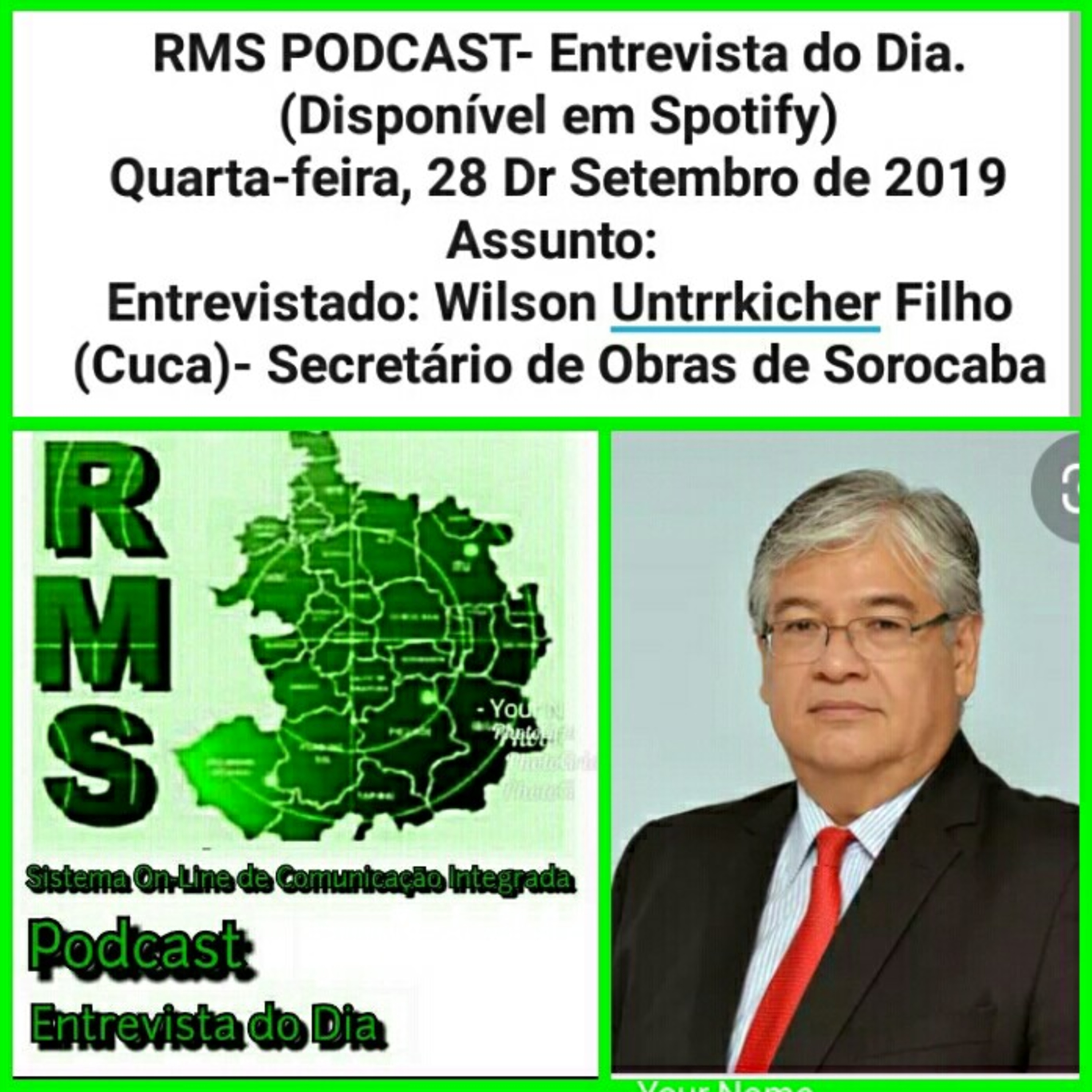 Entrevista do Dia: Wilson Unterkircher Filho - Secretario de Conservação, Serviços Públicos e Obras (Serpo)  episode artwork