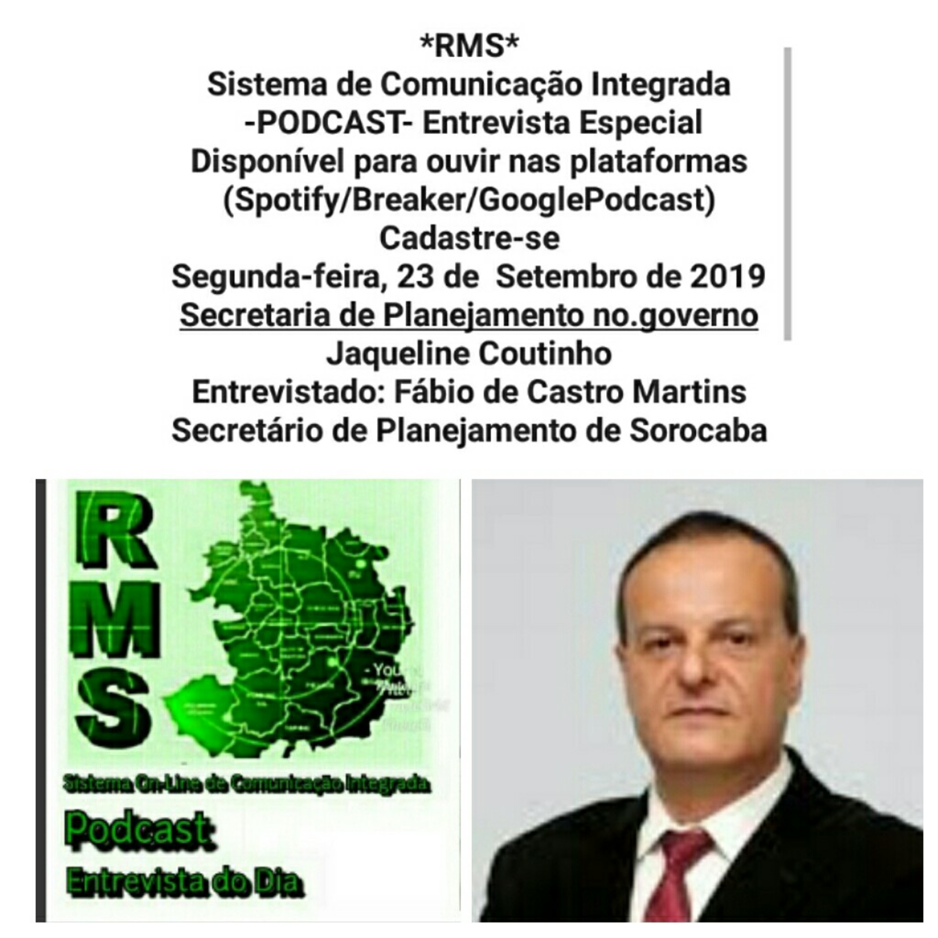 Entrevista do Dia : Dr. Fábio de Castro Martins - Secretário de Planejamento da Prefeitura de Sorocaba episode artwork
