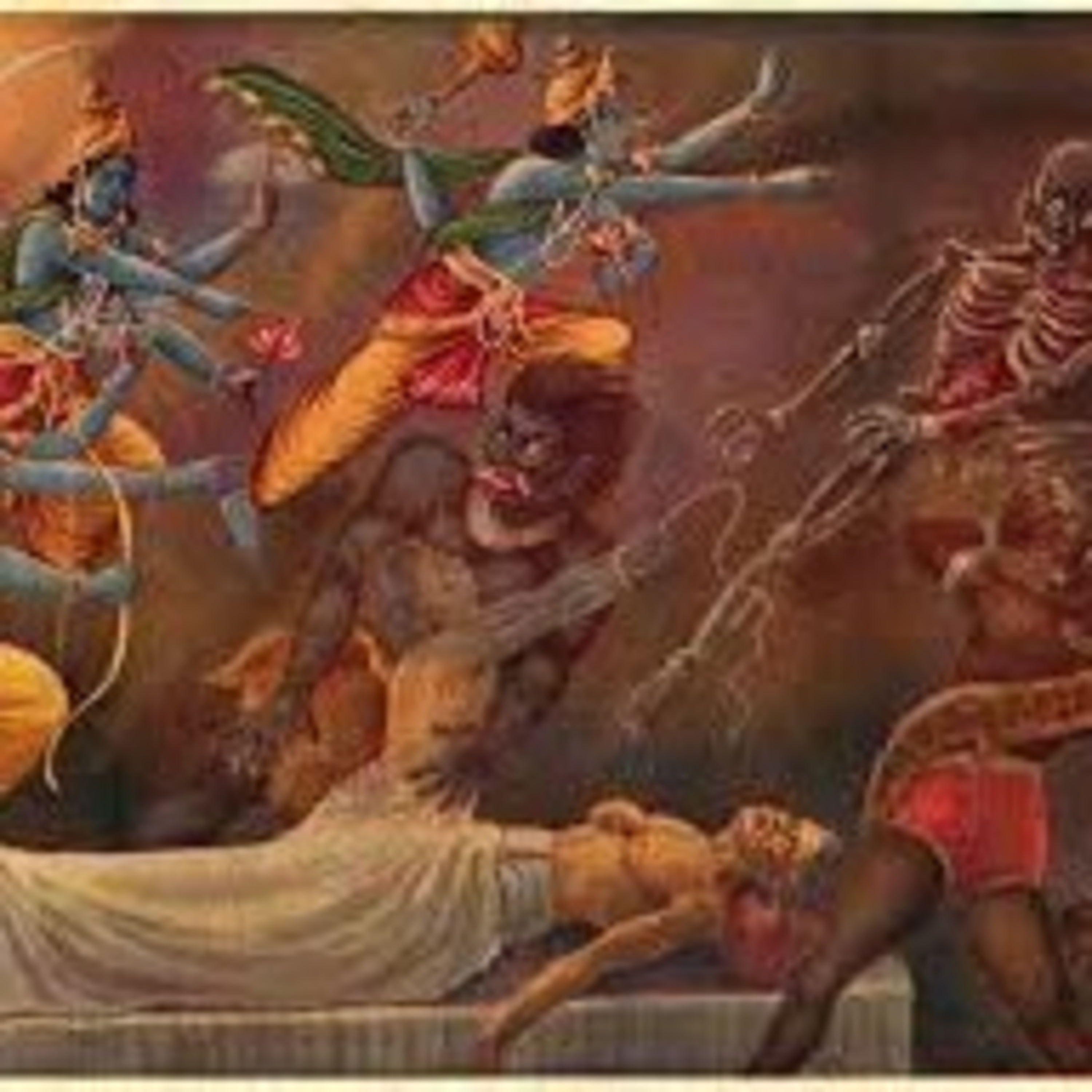 O Senhor da Morte Yamaraja e suas 4 cartas. Aproveita sua forma de vida humana. Cante Hare Krsna .