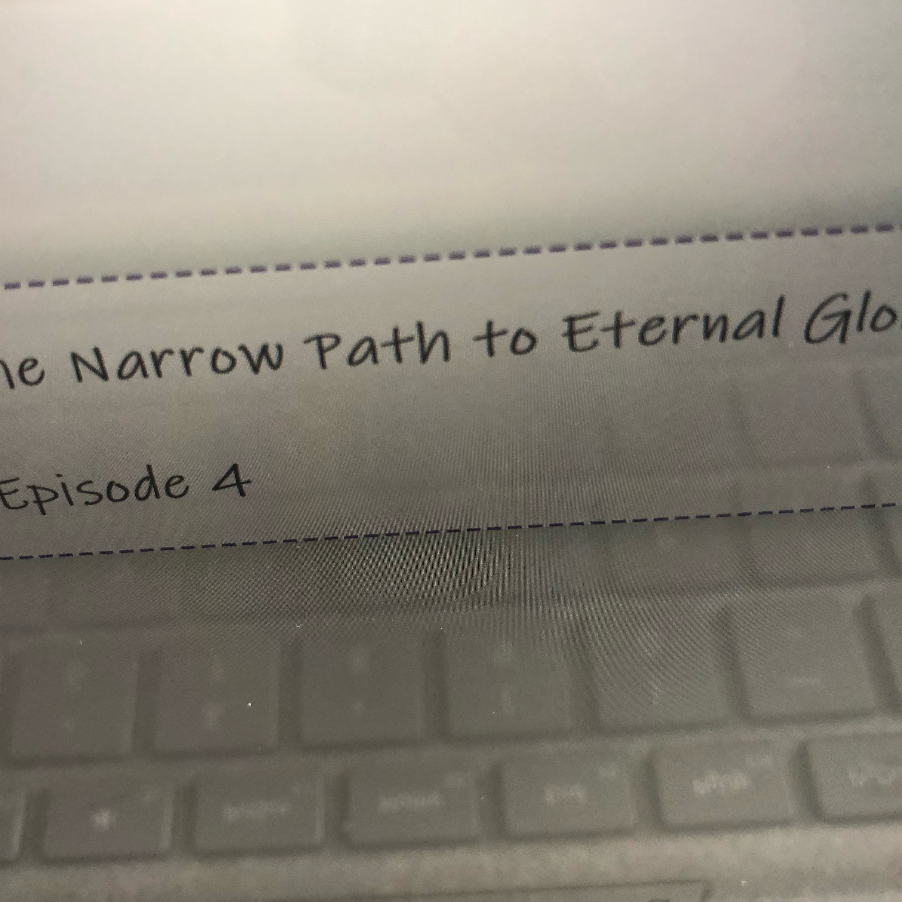 The Narrow Path to Eternal Glory