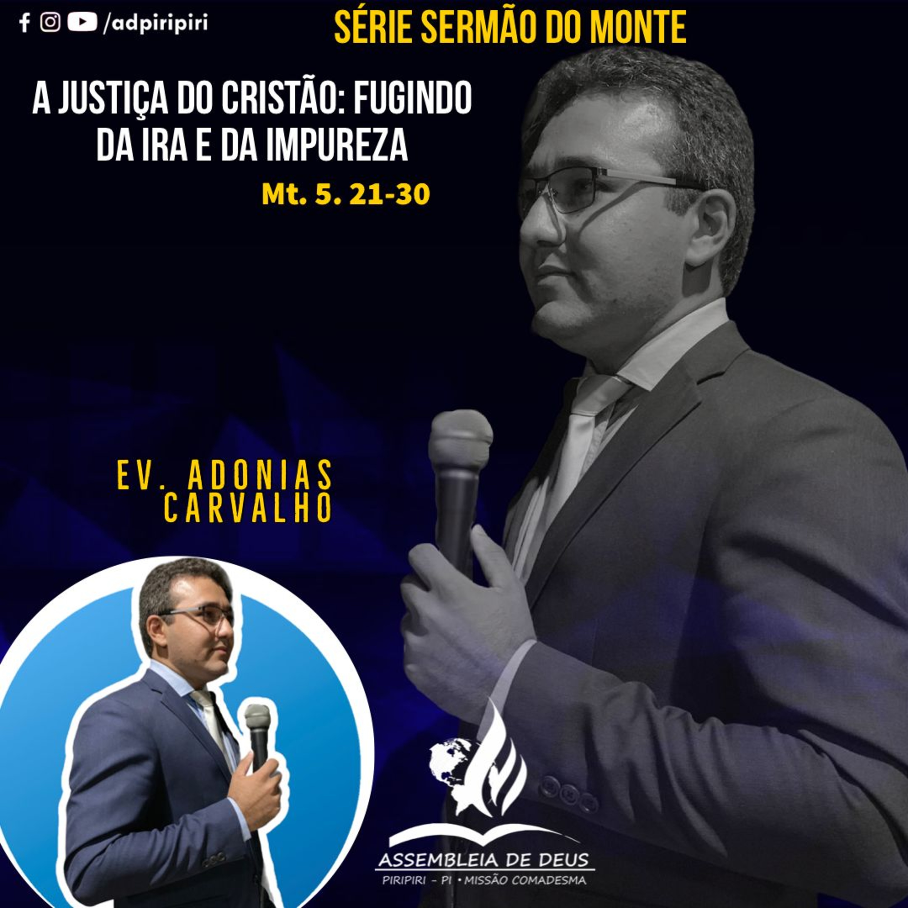 A JUSTIÇA DO CRISTÃO: FUGINDO DA IRA E DA IMPUREZA (Mt. 5.21-30) #110 episode artwork