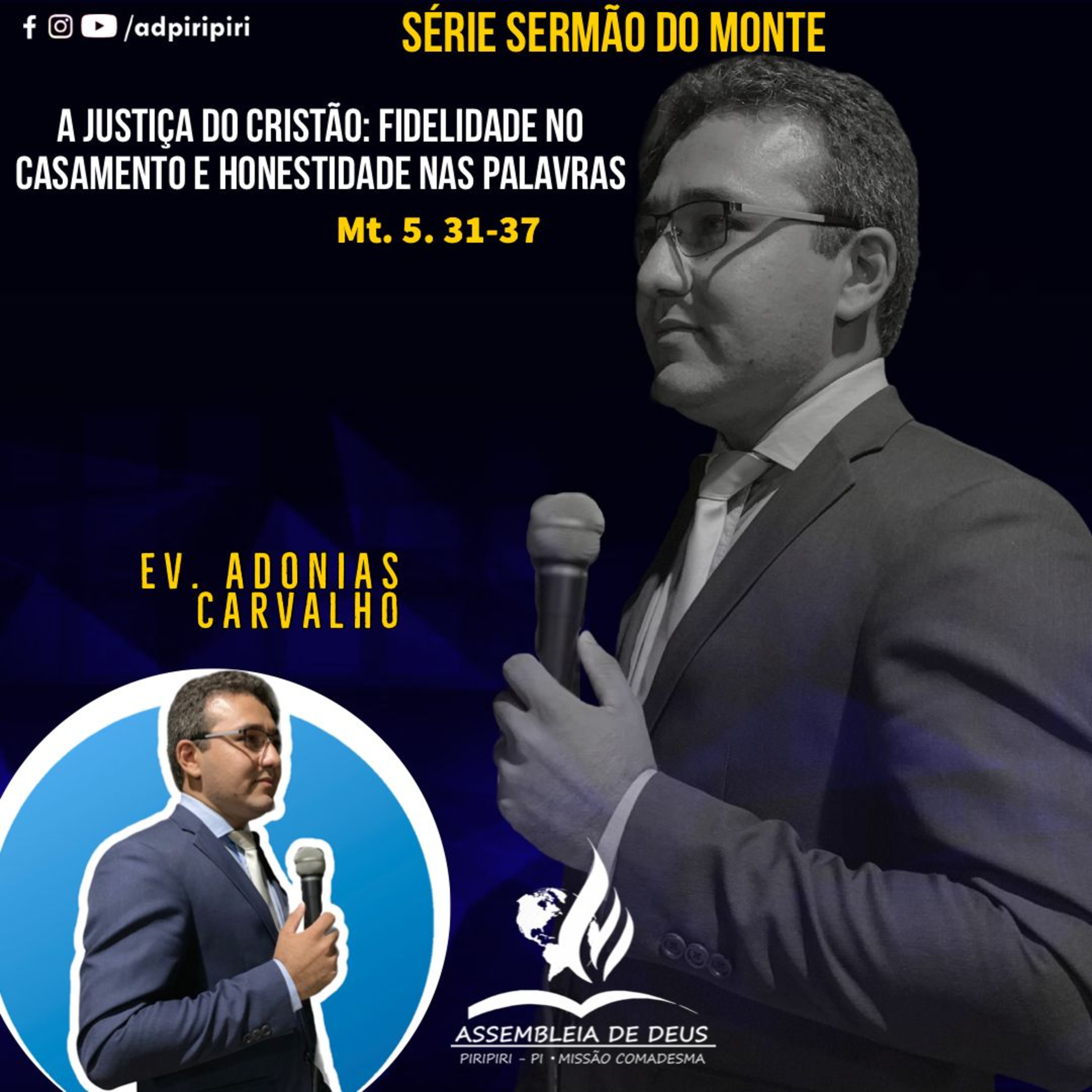 A JUSTIÇA DO CRISTÃO: FIDELIDADE NO CASAMENTO E HONESTIDADE NAS PALAVRAS (Mt. 5.31-37) #112 episode artwork