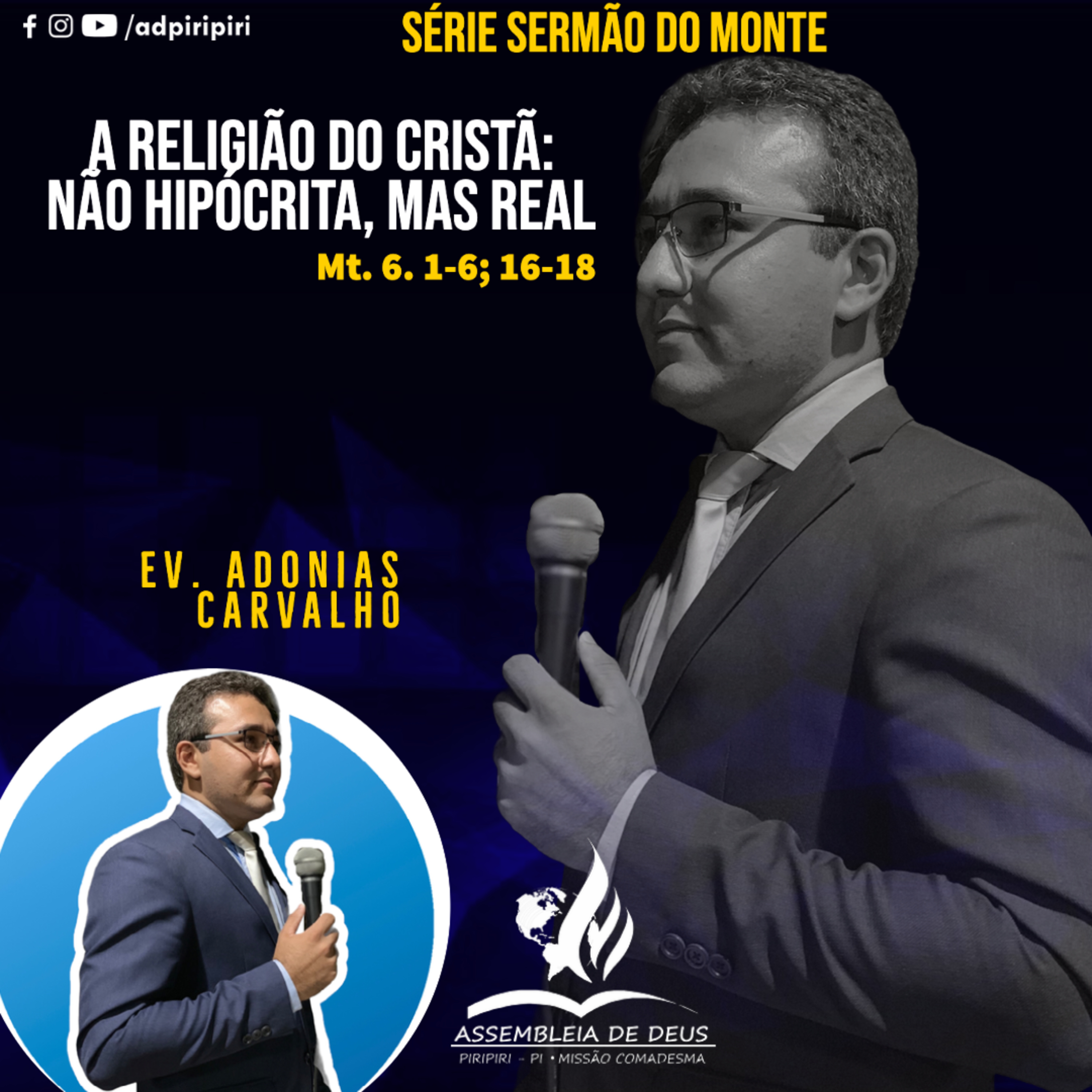 A RELIGIÃO DO CRISTÃO: NÃO HIPÓCRITA, MAS REAL (Mt. 6.1-6;16-18) #116 episode artwork