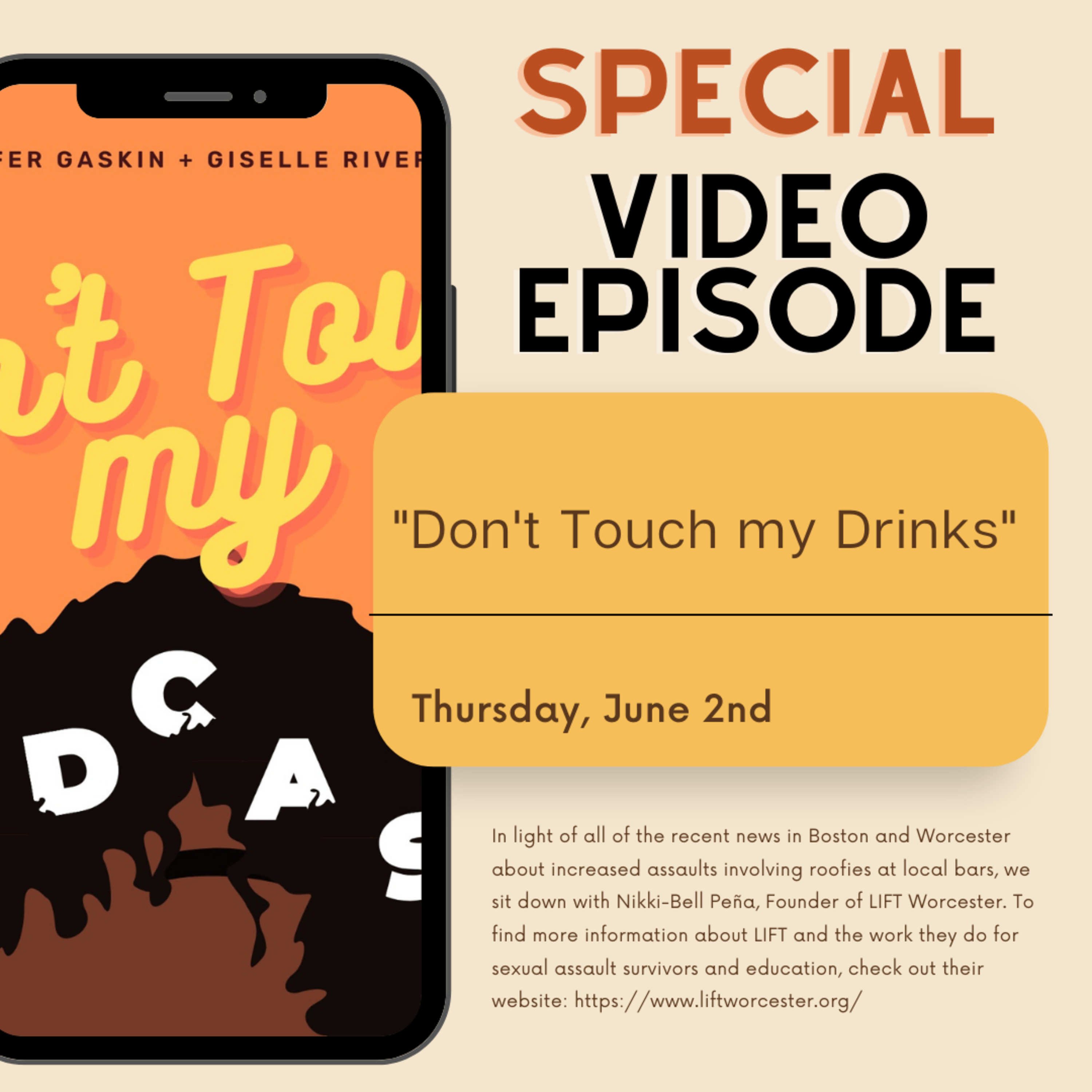 Season 1. Special Video Episode with Nikki Bell-Peña "Don't Touch My Drinks" episode artwork