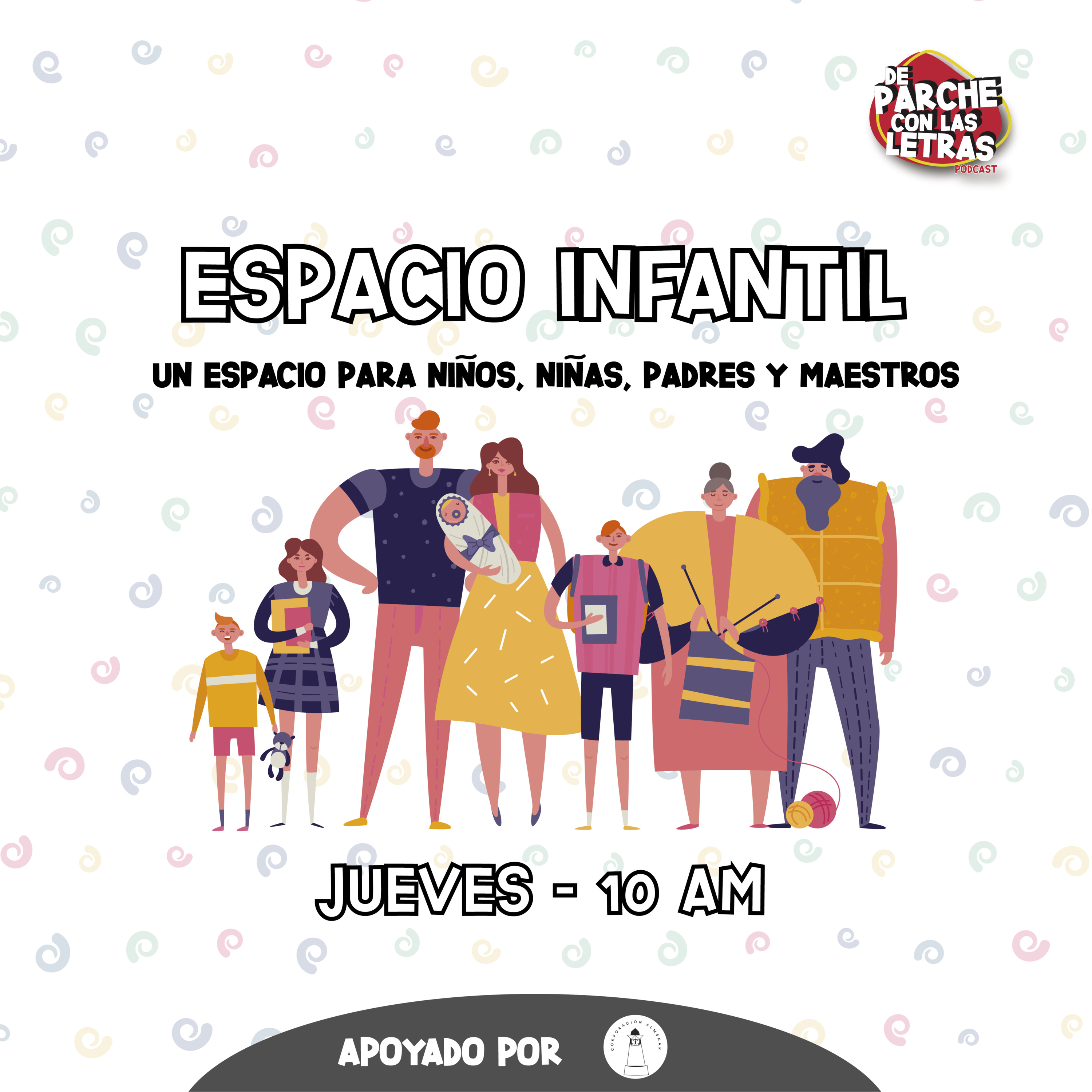 De parche con las letras
