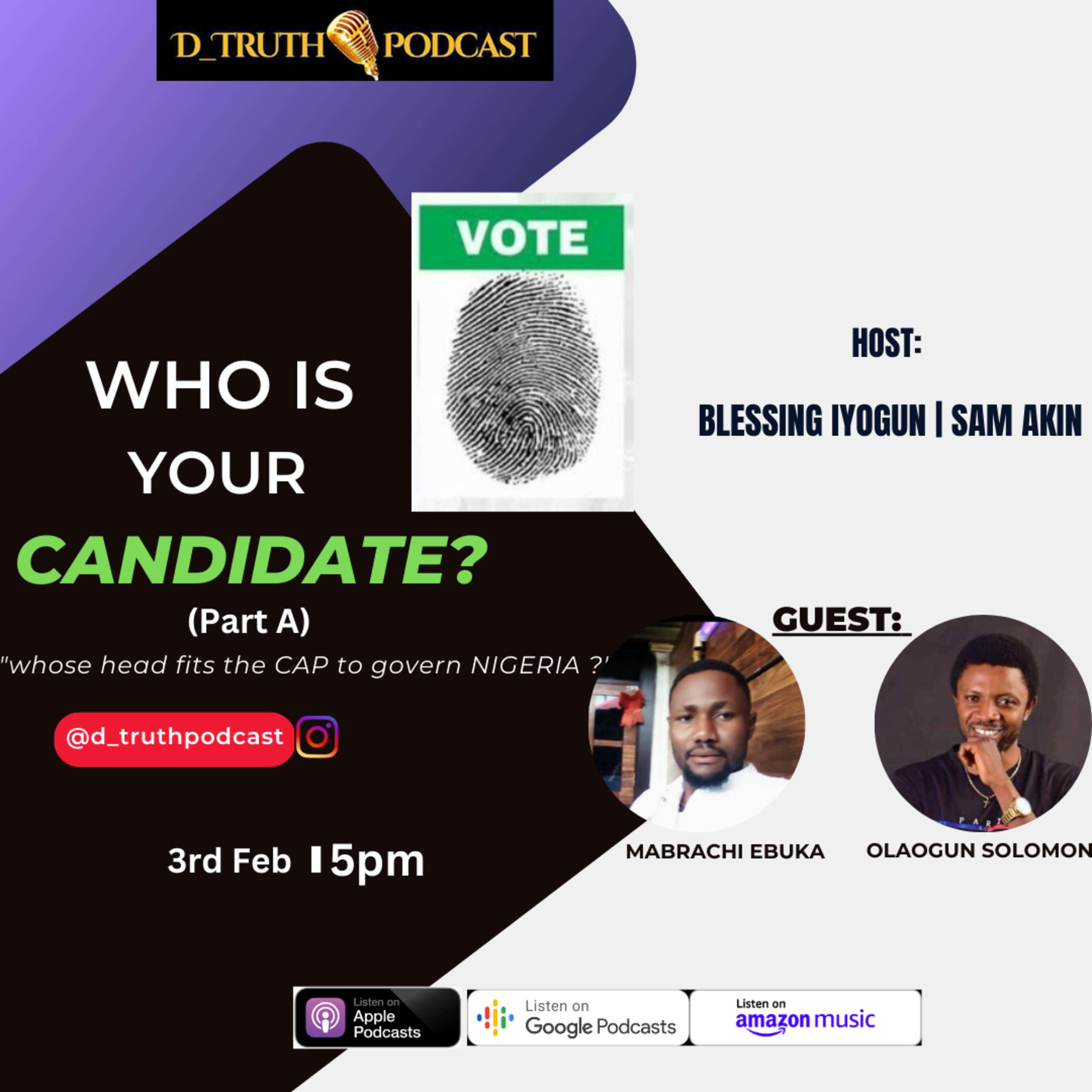 WHO IS YOUR CANDIDATE  episode artwork