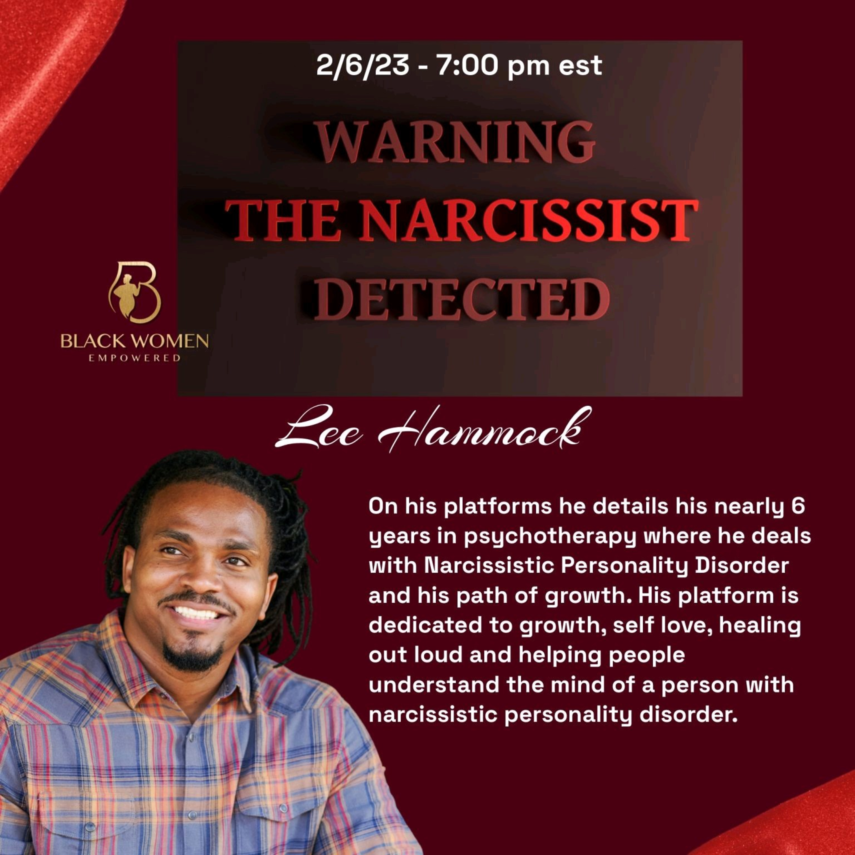 Hear from confirmed Narcissist Lee Hammock - He has millions of followers  episode artwork