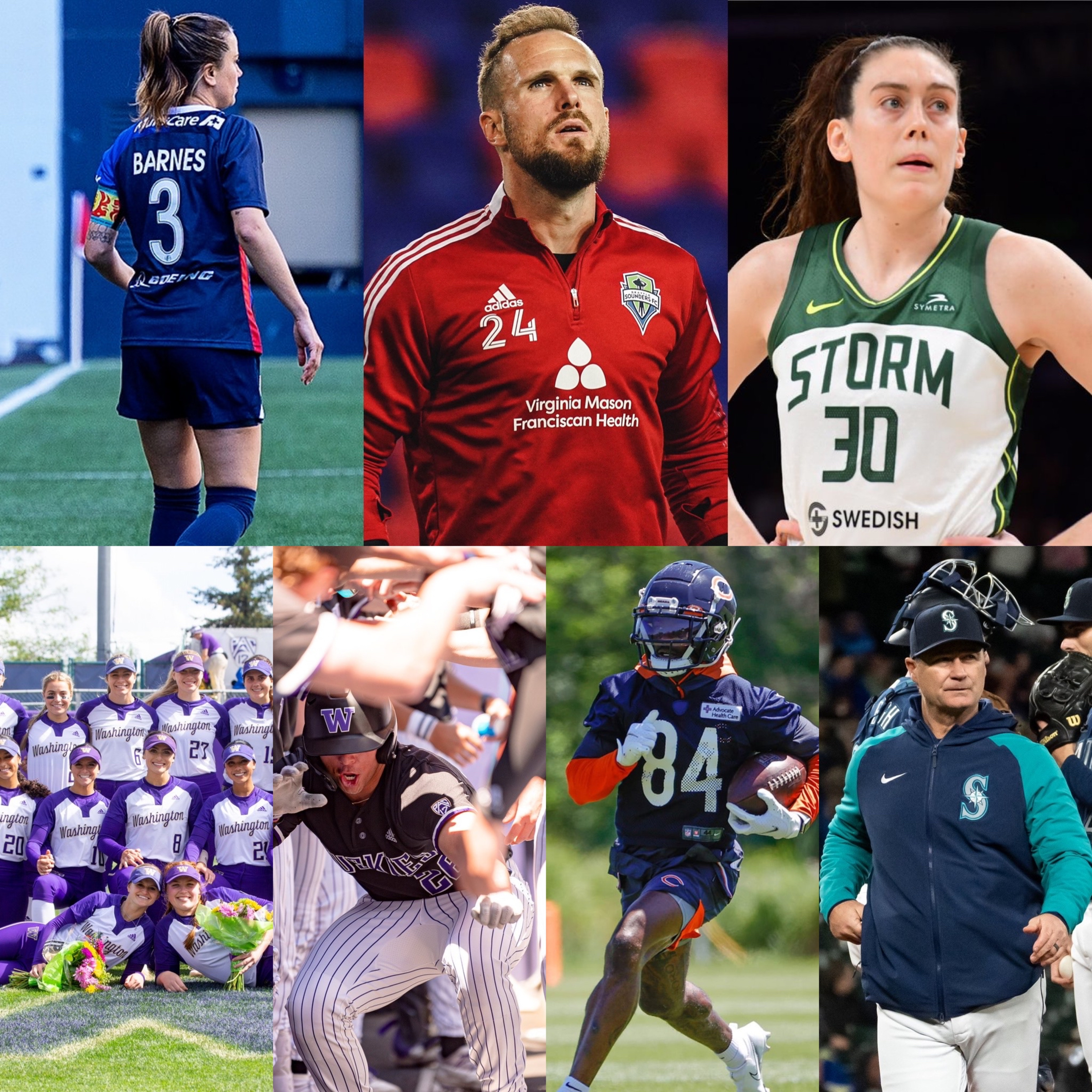 Episode 155: Lauren Barnes and Stefan Frei hit historic milestones, Storm practice facility, panic time for the Mariners?, Hawks signed Marquise Goodwin, UW Softball season ends, UW Baseball stay hot episode artwork