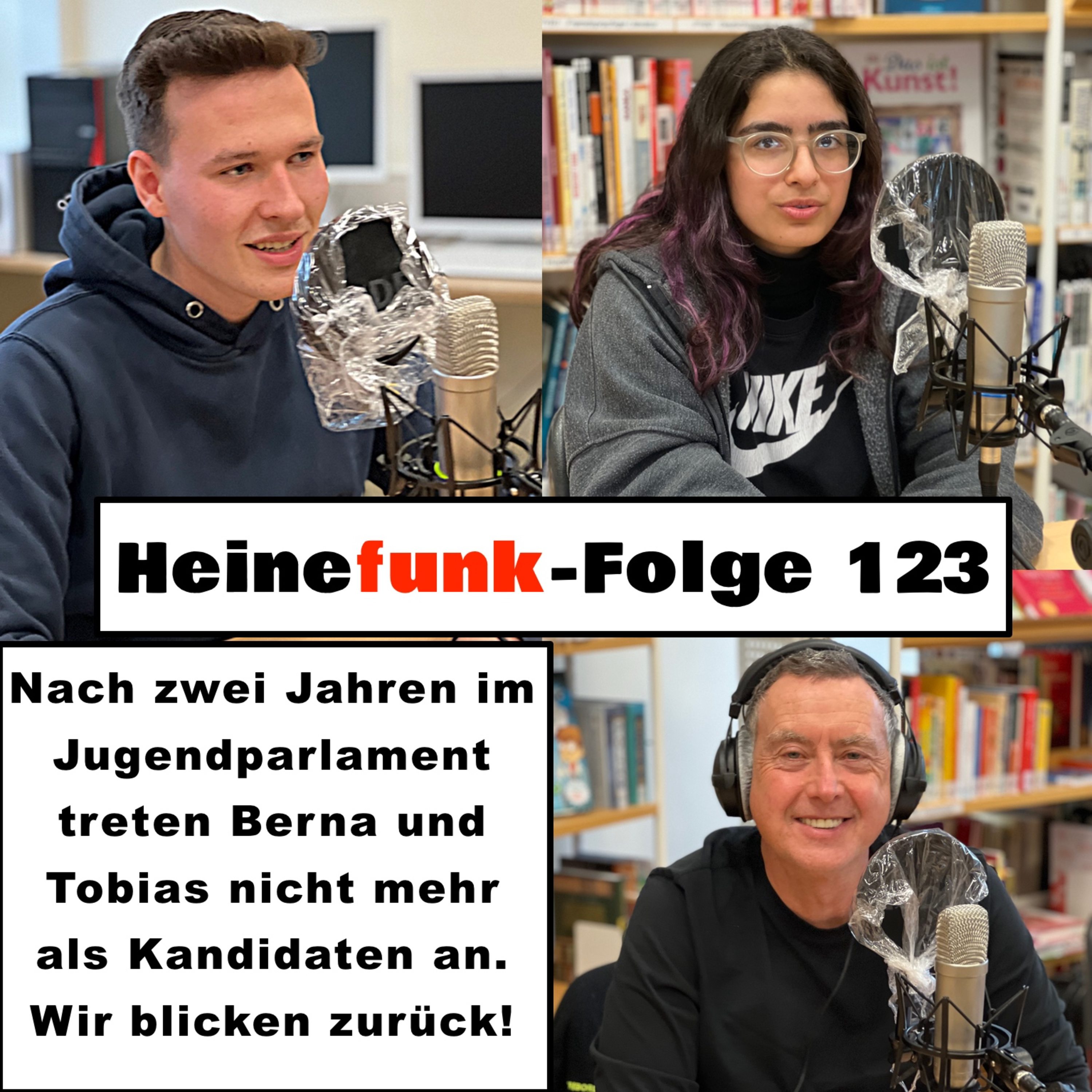 Heinefunk-Folge 123: Nach zwei Jahren im Jugendparlament treten Berna und Tobias nicht mehr als Kandidaten an. Wir blicken zurück! episode artwork