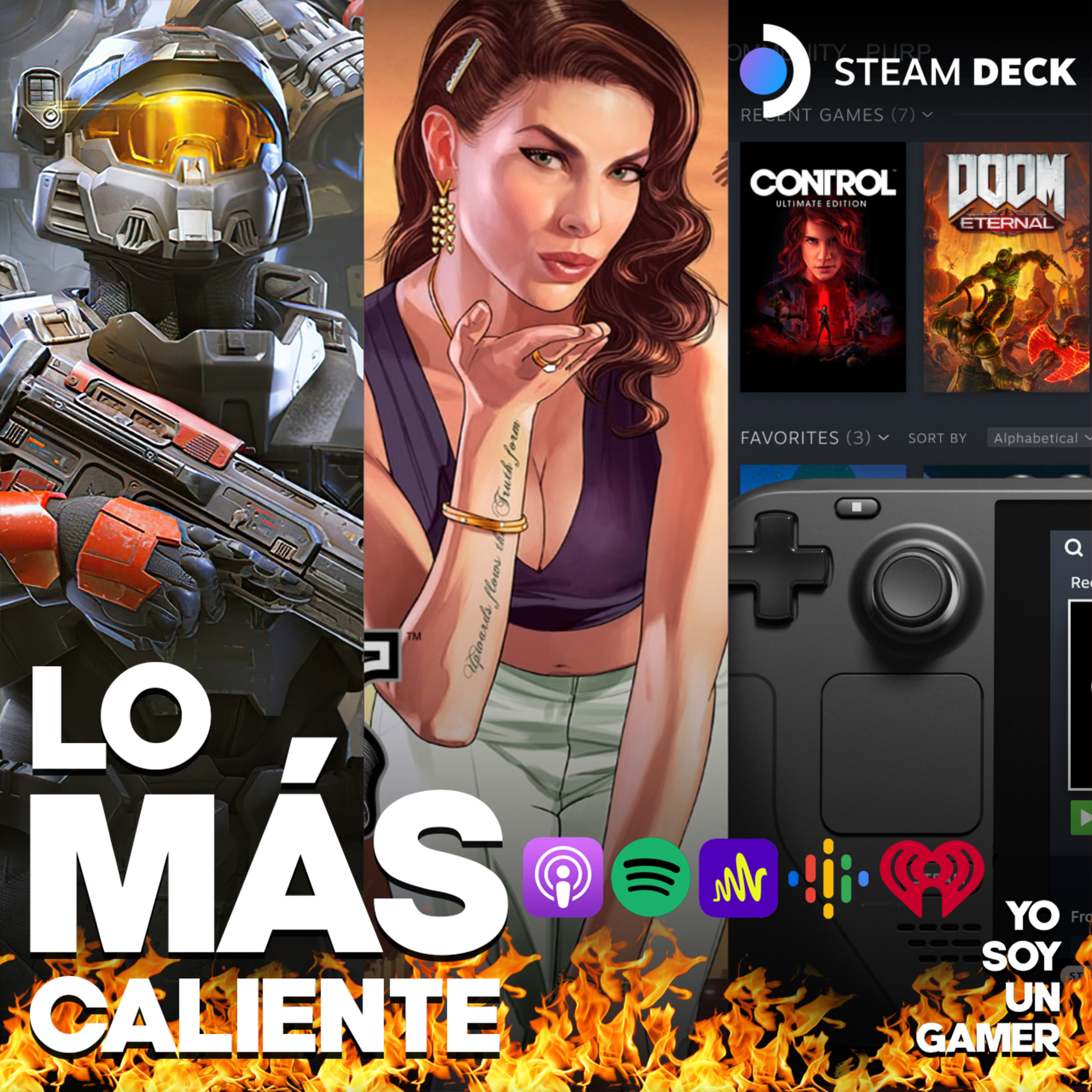 GTA V es mitad de la franquicia, Steam Deck con 90 minutos de carga y Halo Infinite se queda sin gente episode artwork