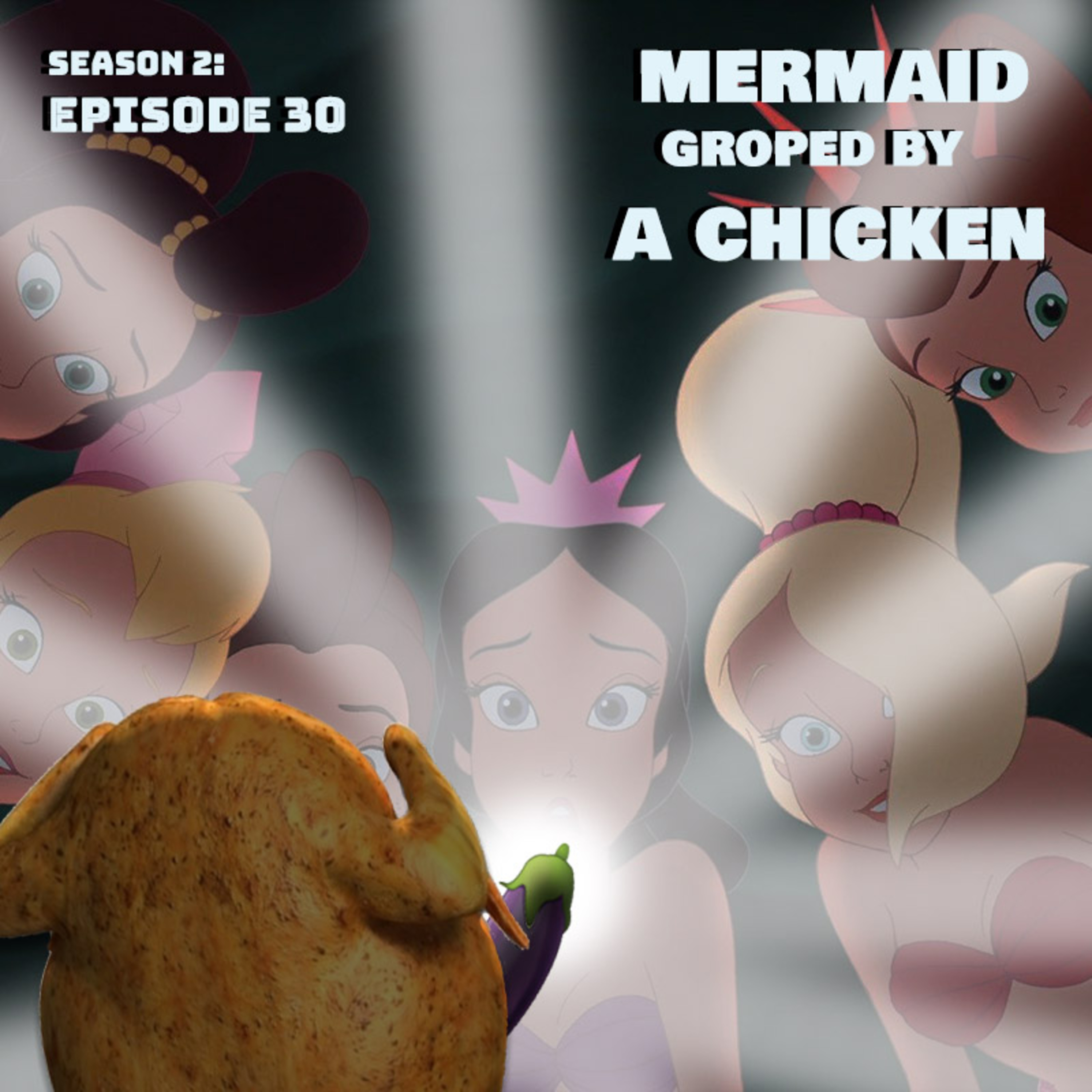 Mermaid Groped by a Chicken