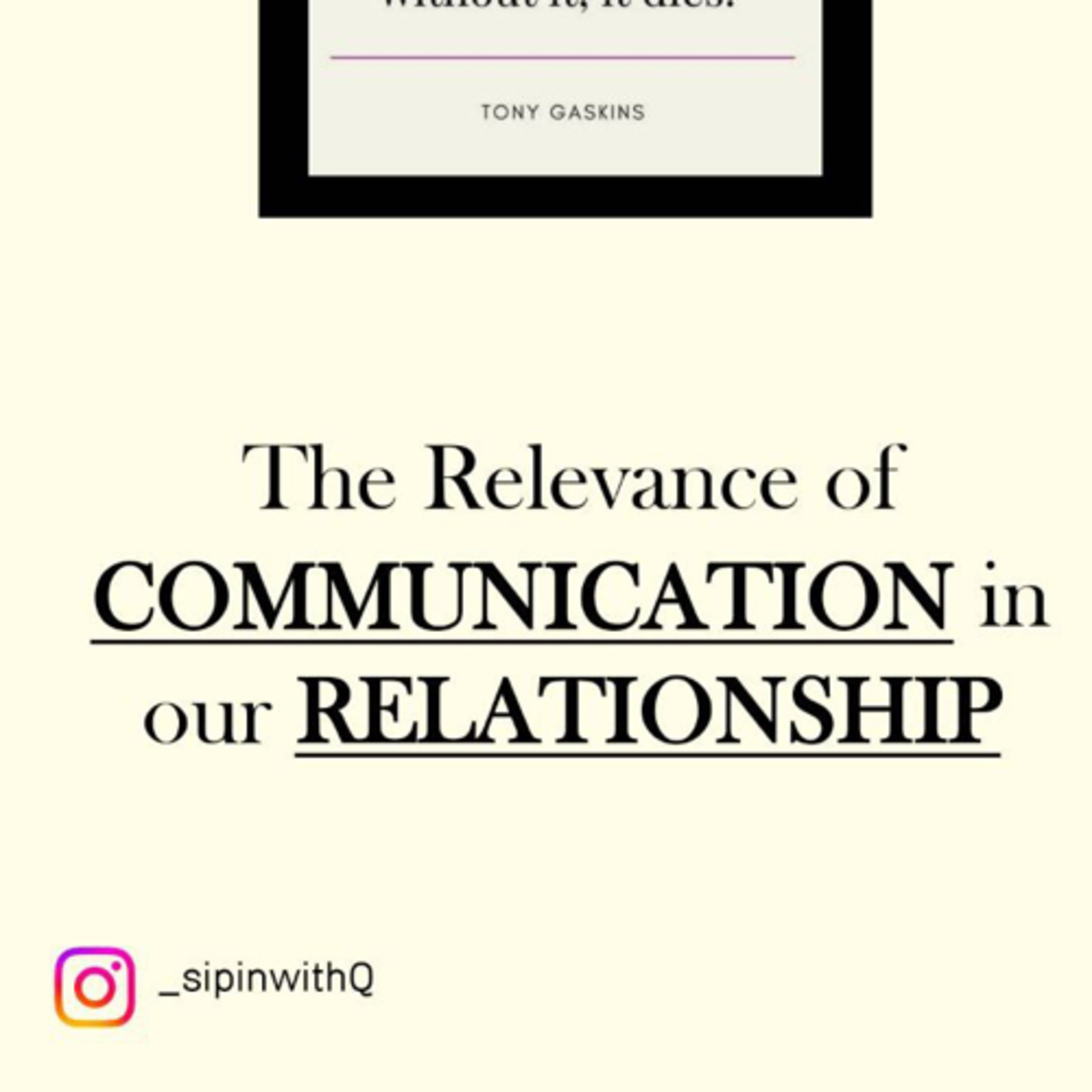 The Relevance of Communication in our Relationship  episode artwork