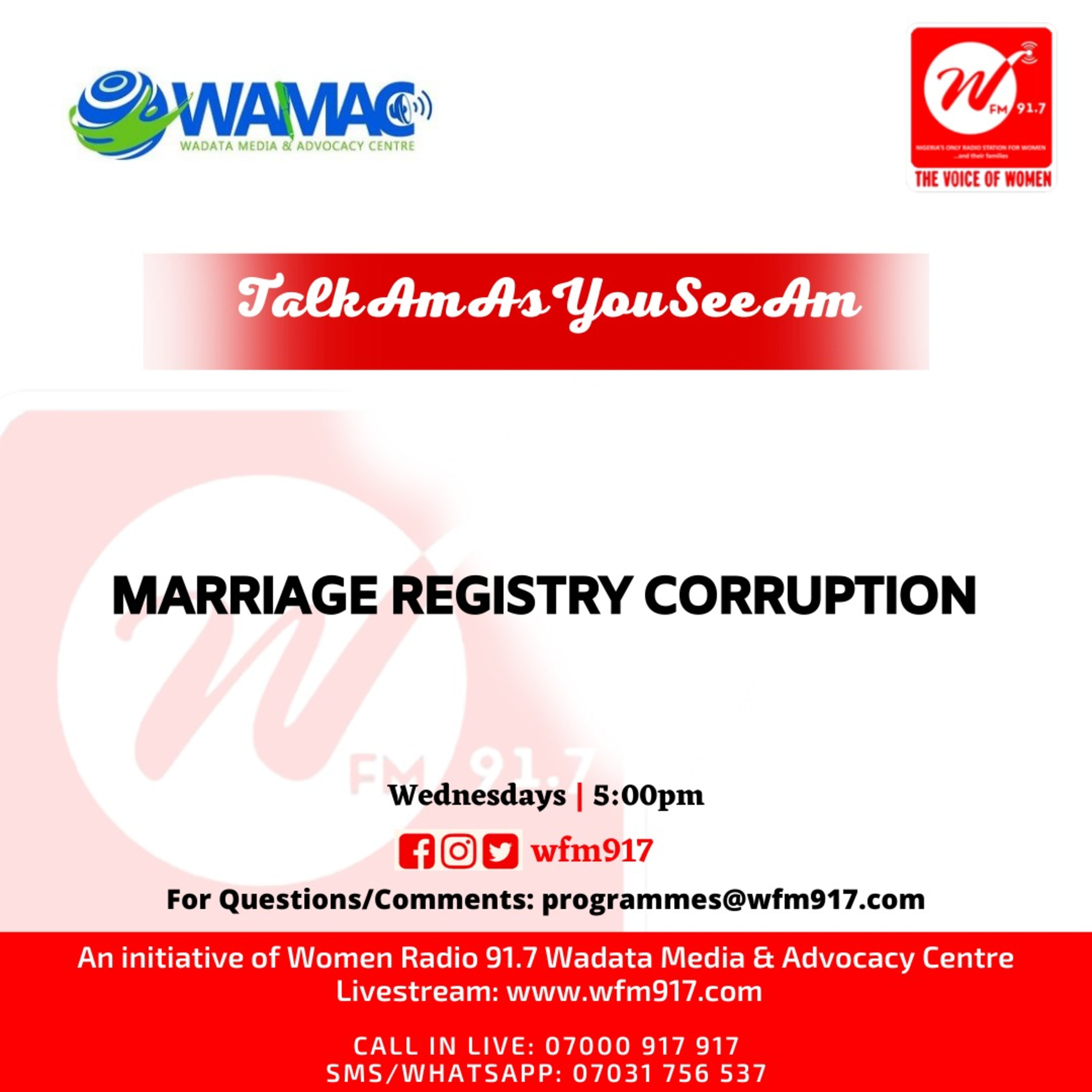 TalkAmAsYouSeeAm - Marriage registry corruption episode artwork