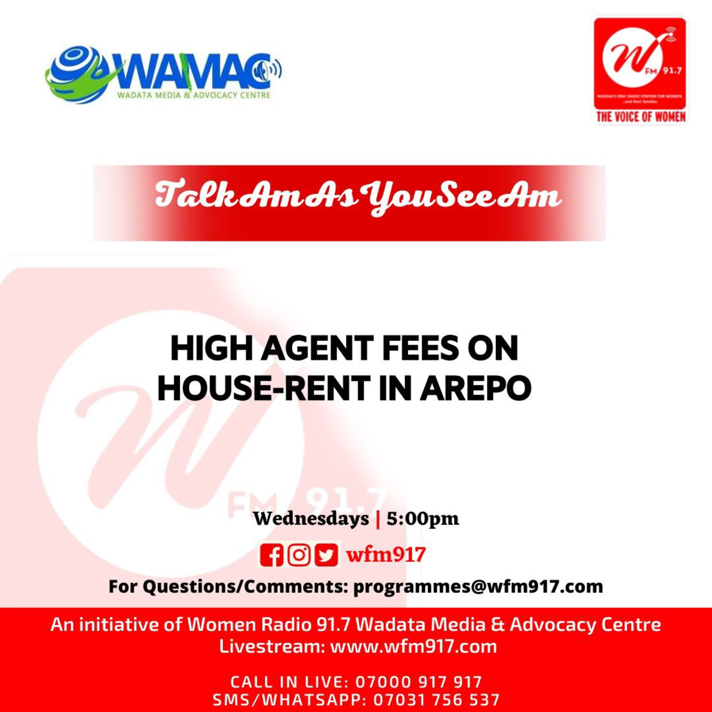 TalkAmAsYouSeeAm - High Agent Fees on House-Rent in Arepo episode artwork