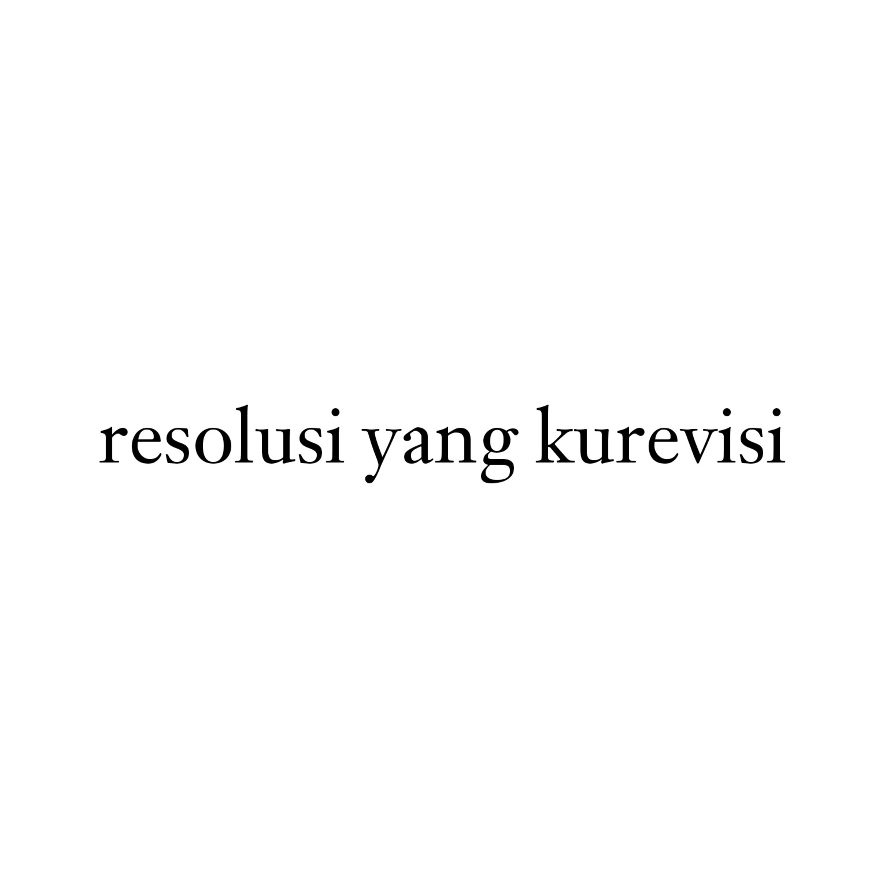 hobi : revisi resolusi
