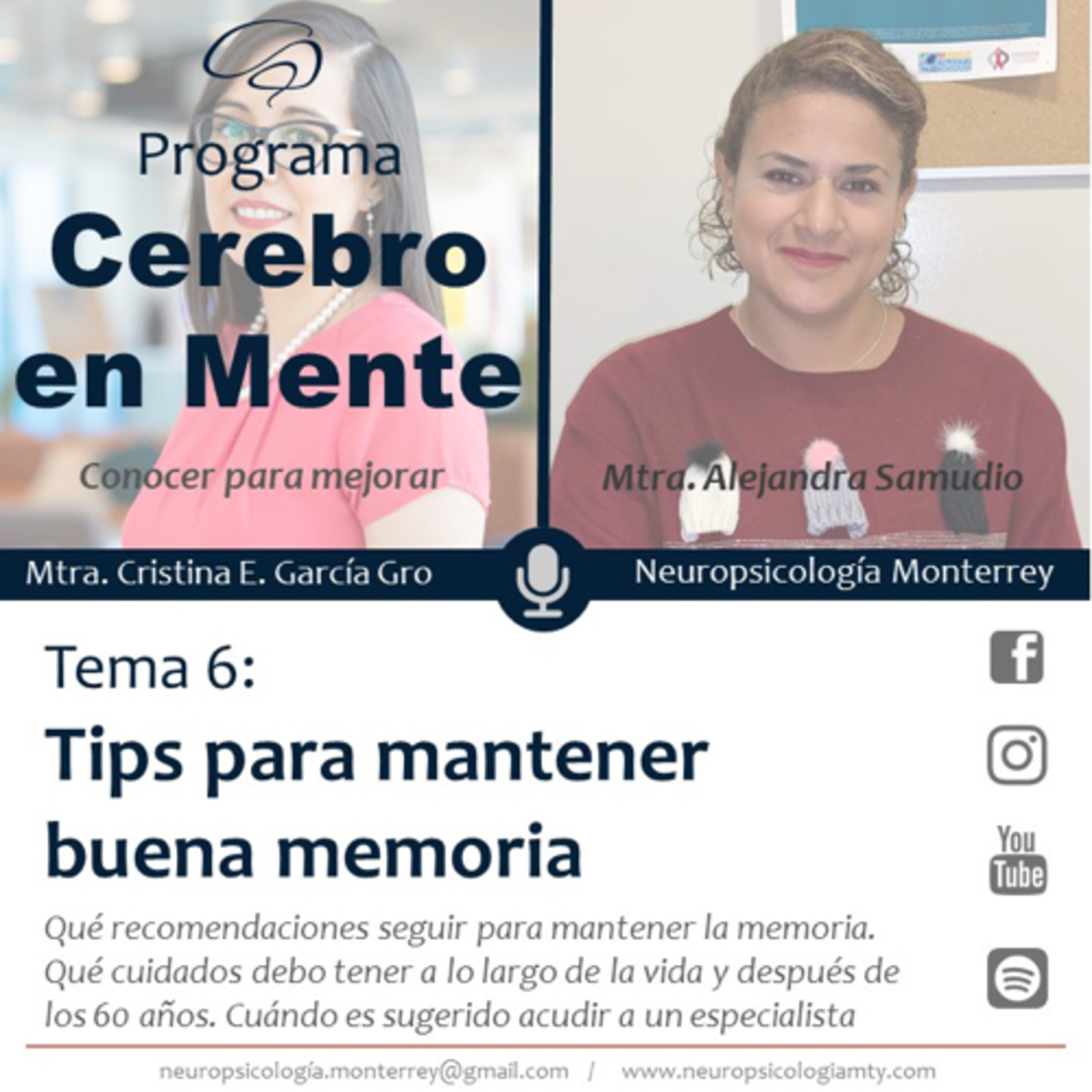 #6 Tips para mantener una buena memoria. Mtra Alejandra Samudio episode artwork