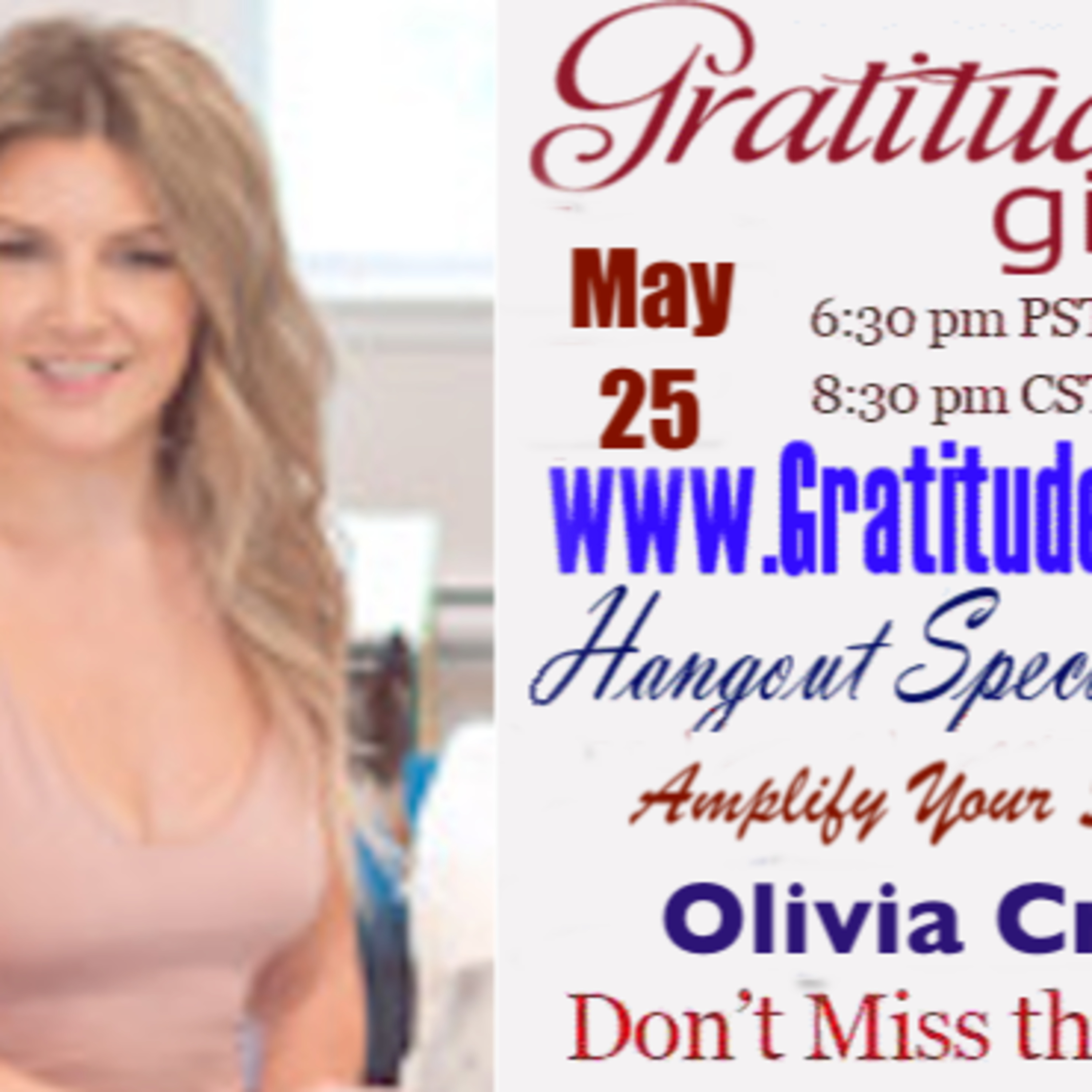 Gratitude Girls special guest Olivia Crane episode artwork