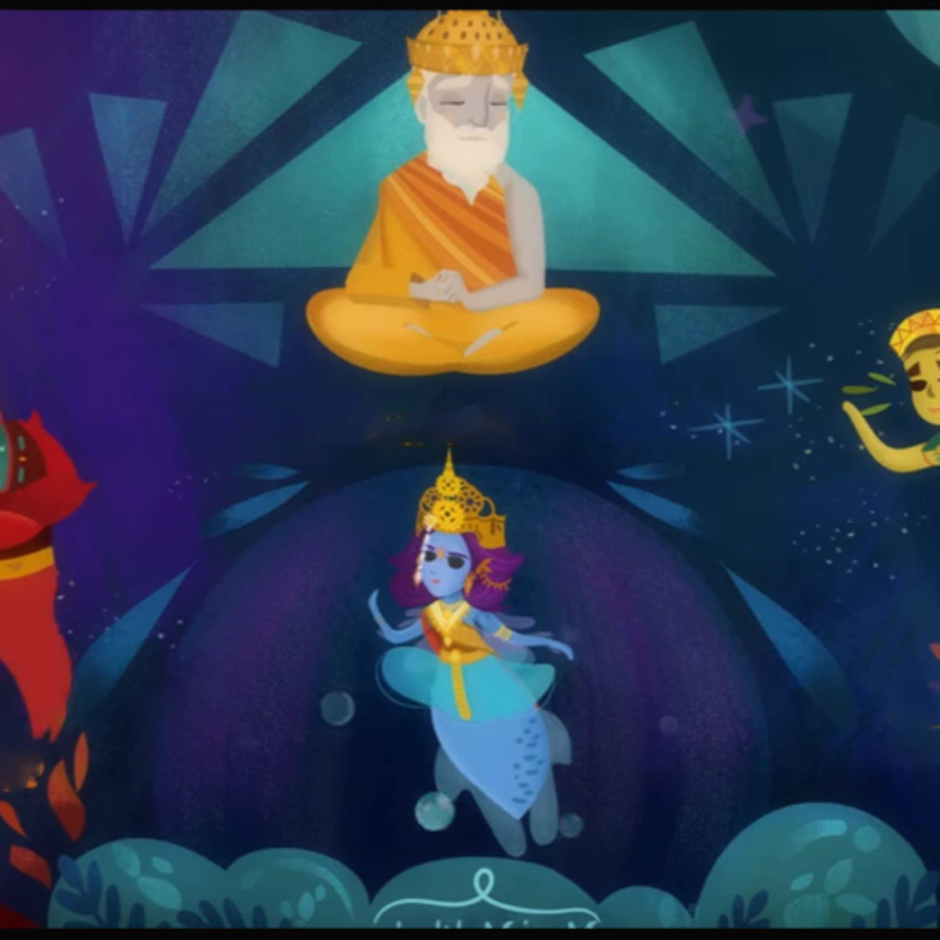 The Cambodian myth of light, thunder and rain.