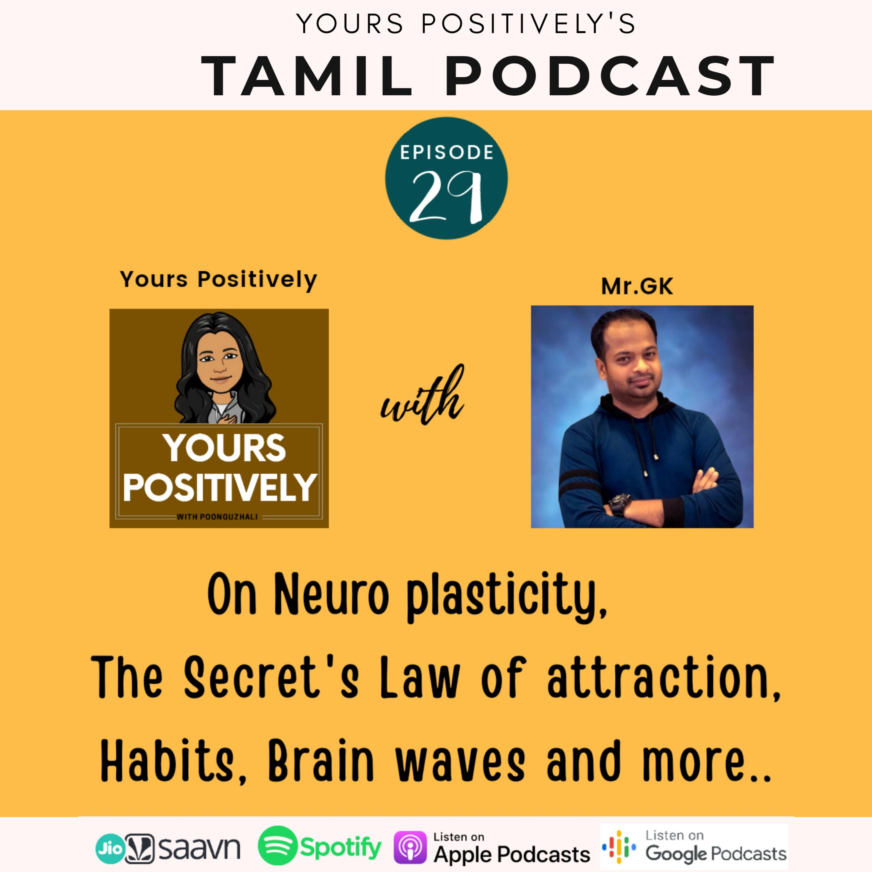 Mr.GK on Neuro plasticity, Habits, Law of attraction, Brain waves & more | EP 29| Yours Positively  episode artwork