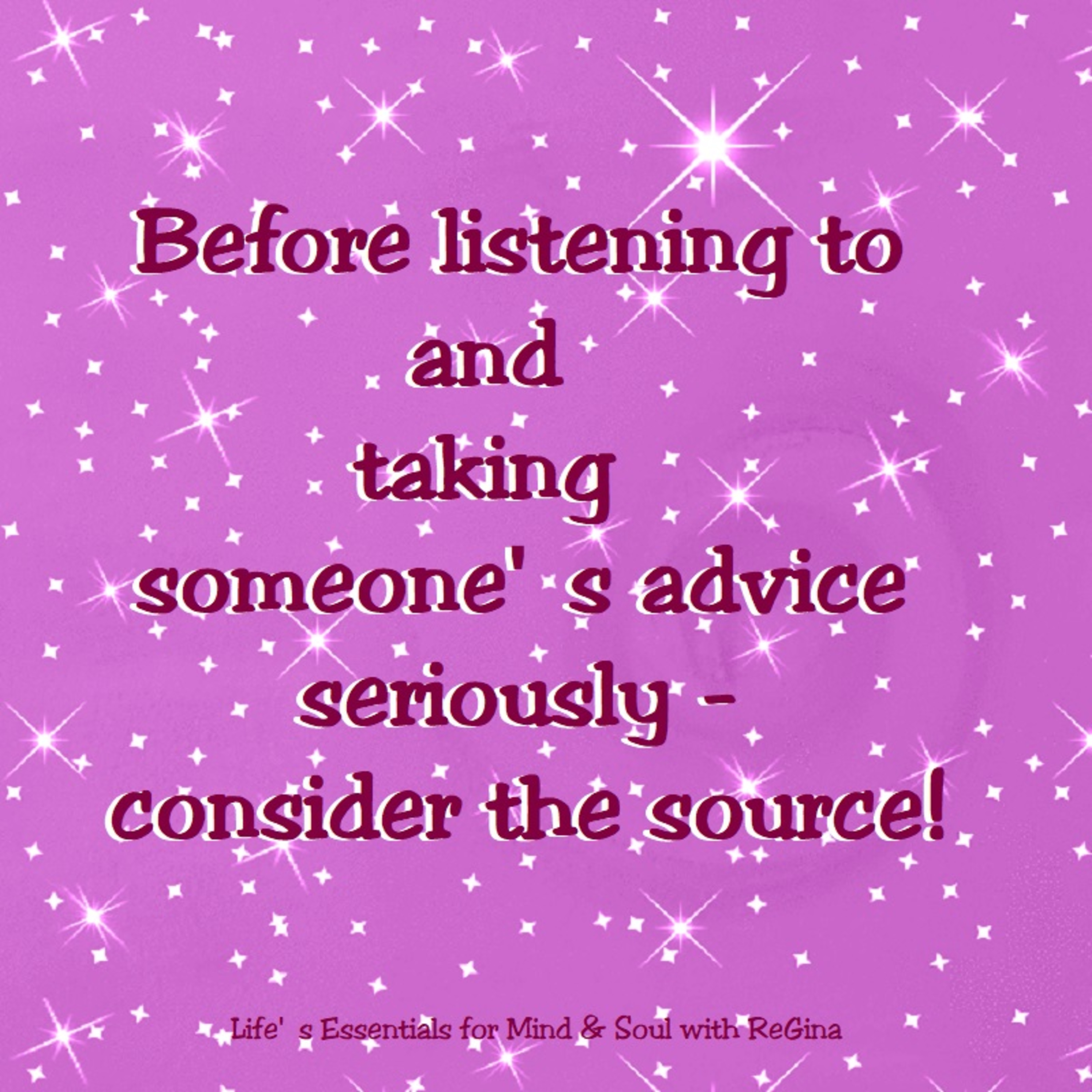 Before taking advice from someone, consider the source...  episode artwork