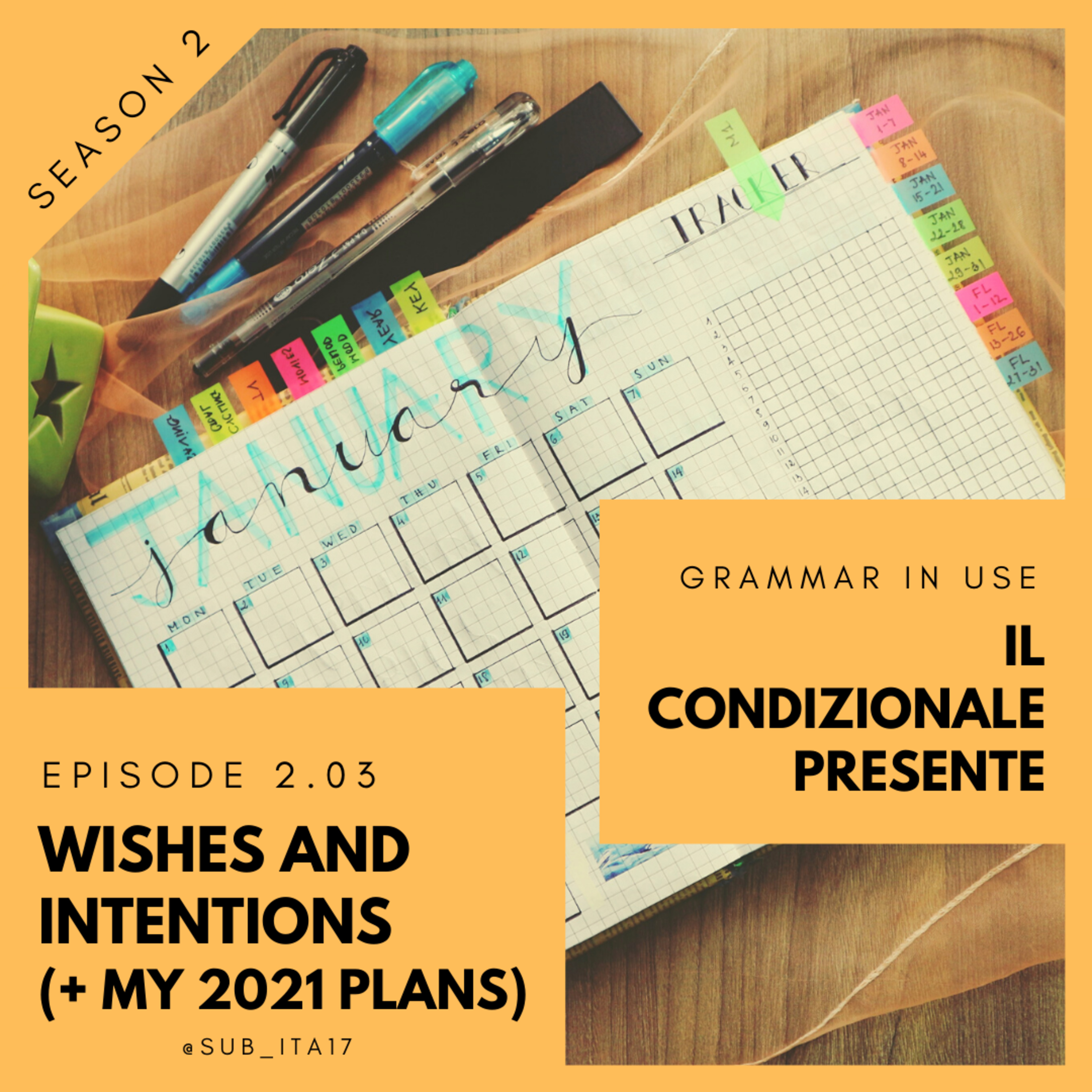 2.03 Grammar in use: condizionale presente + expressing wishes/intentions (my 2021 plans)
