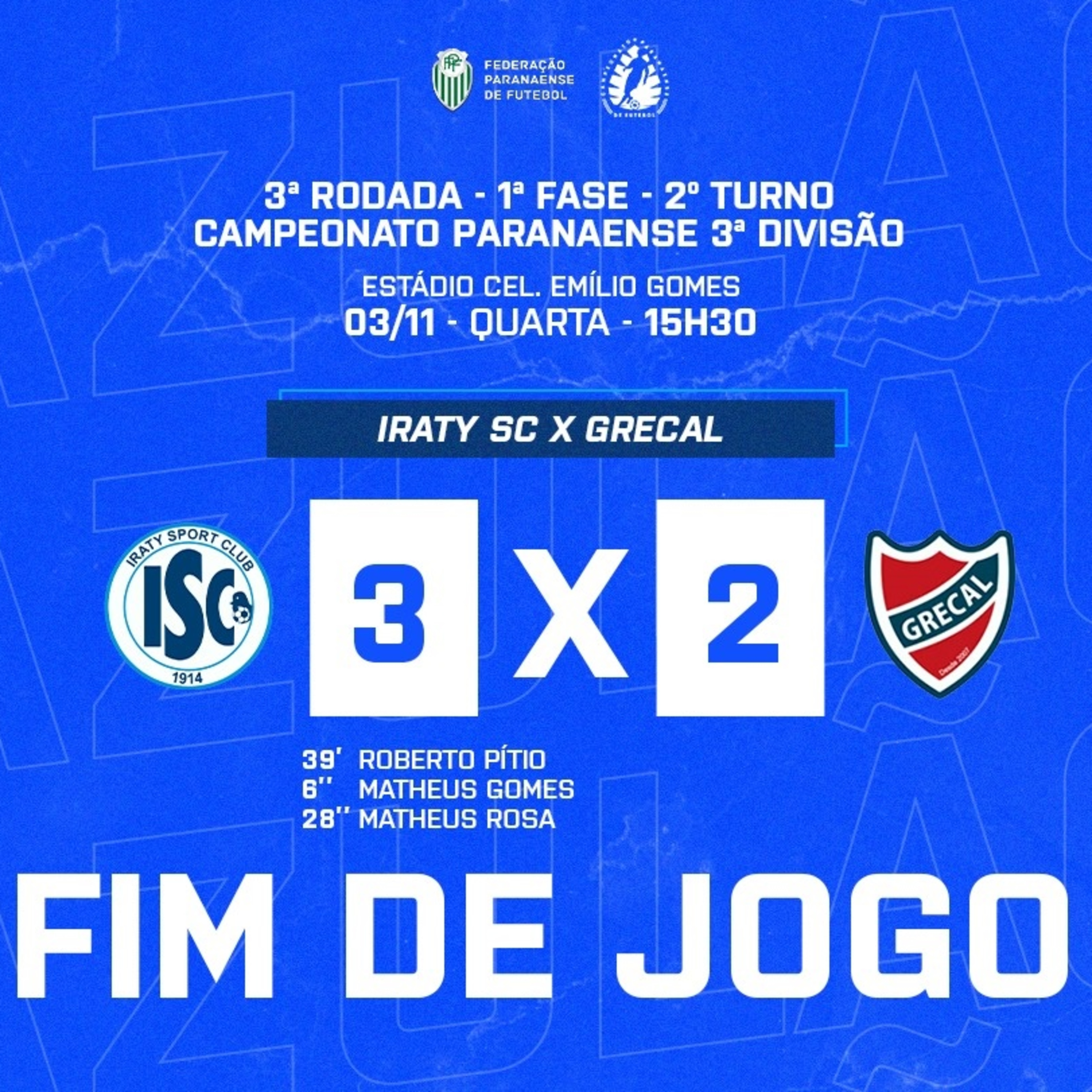 Iraty vence Grecal e continua com chances de classificação para semifinal da 3ª divisão do Campeonato Paranaense episode artwork
