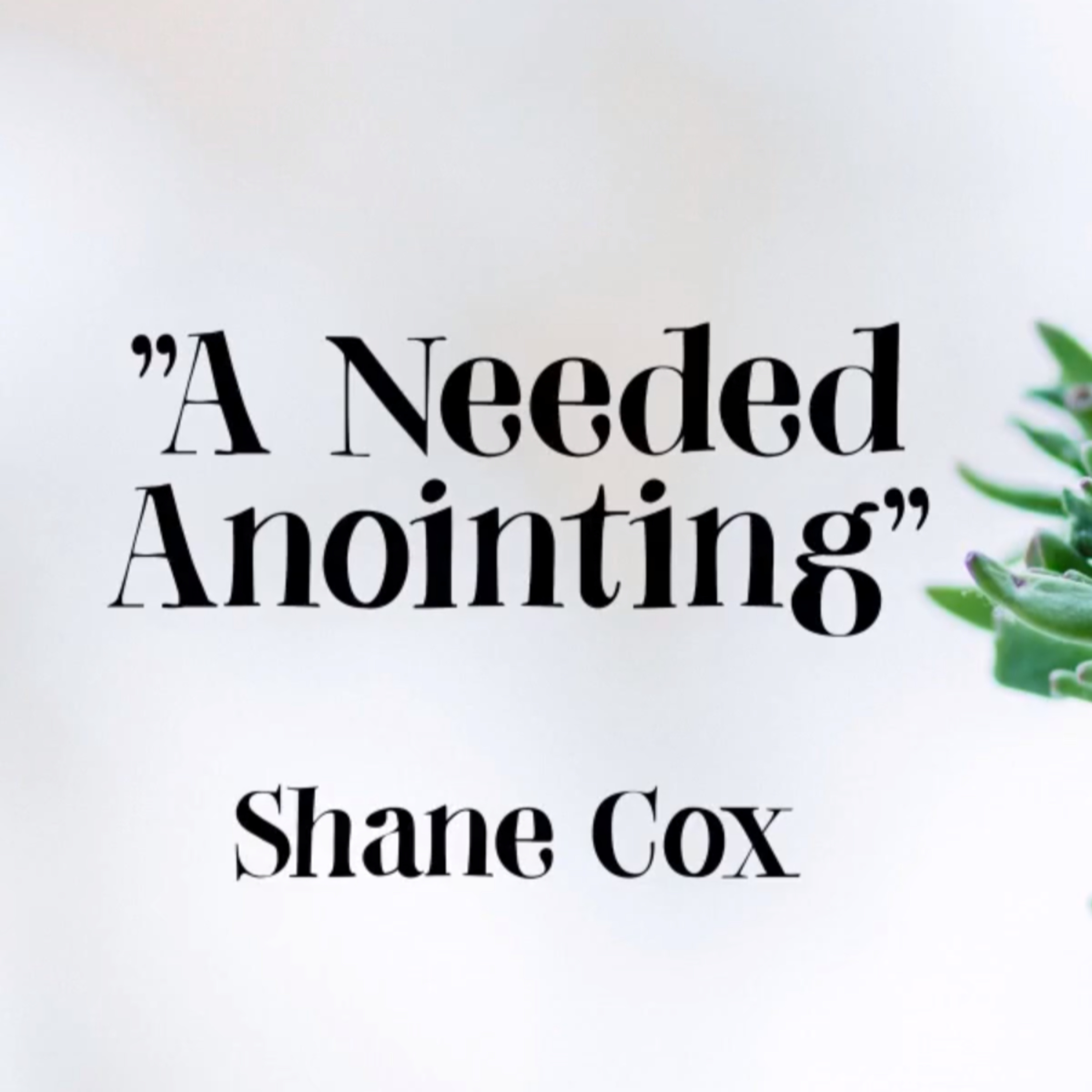 "A Needed Anointing" - Shane Cox episode artwork
