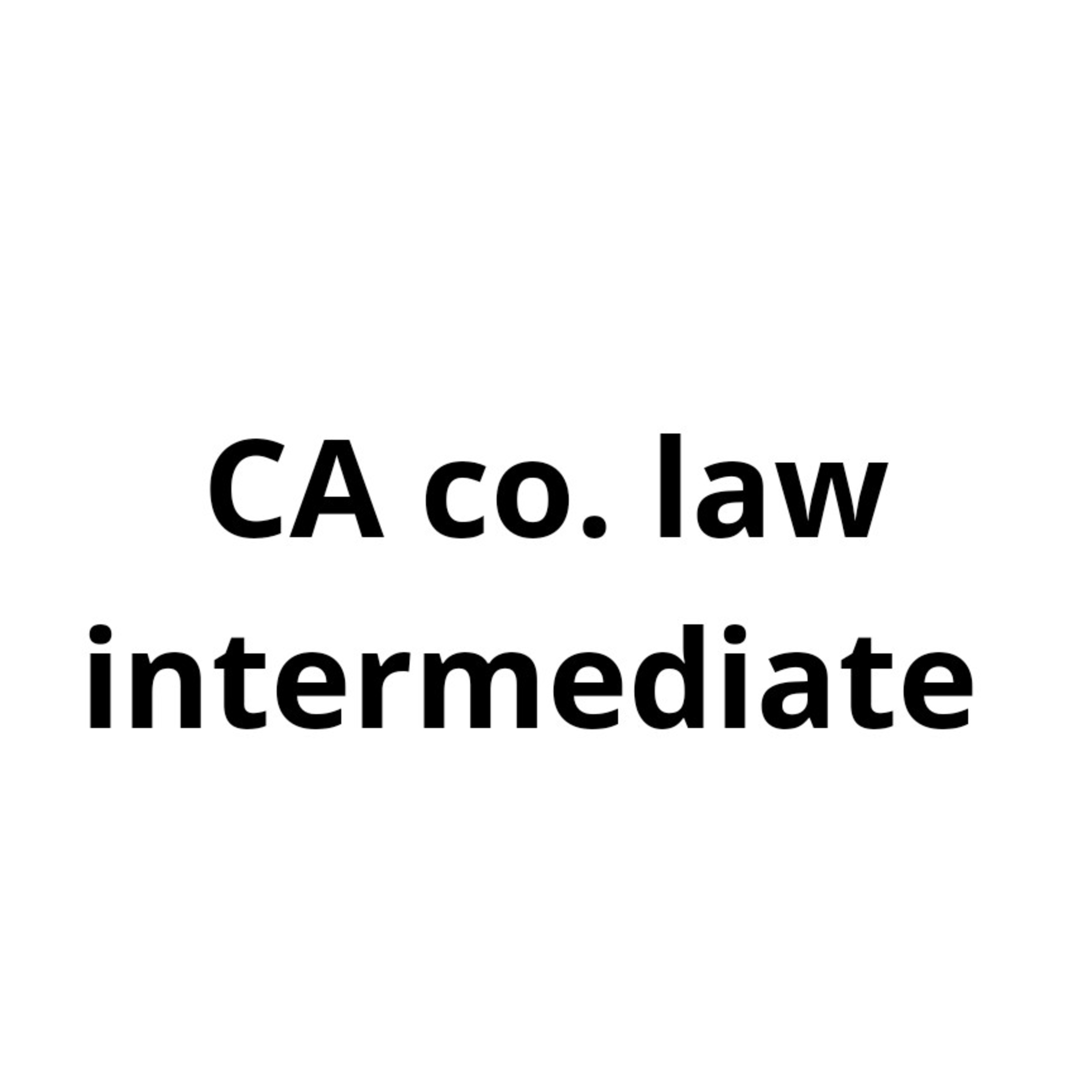 Co law ca intermediate