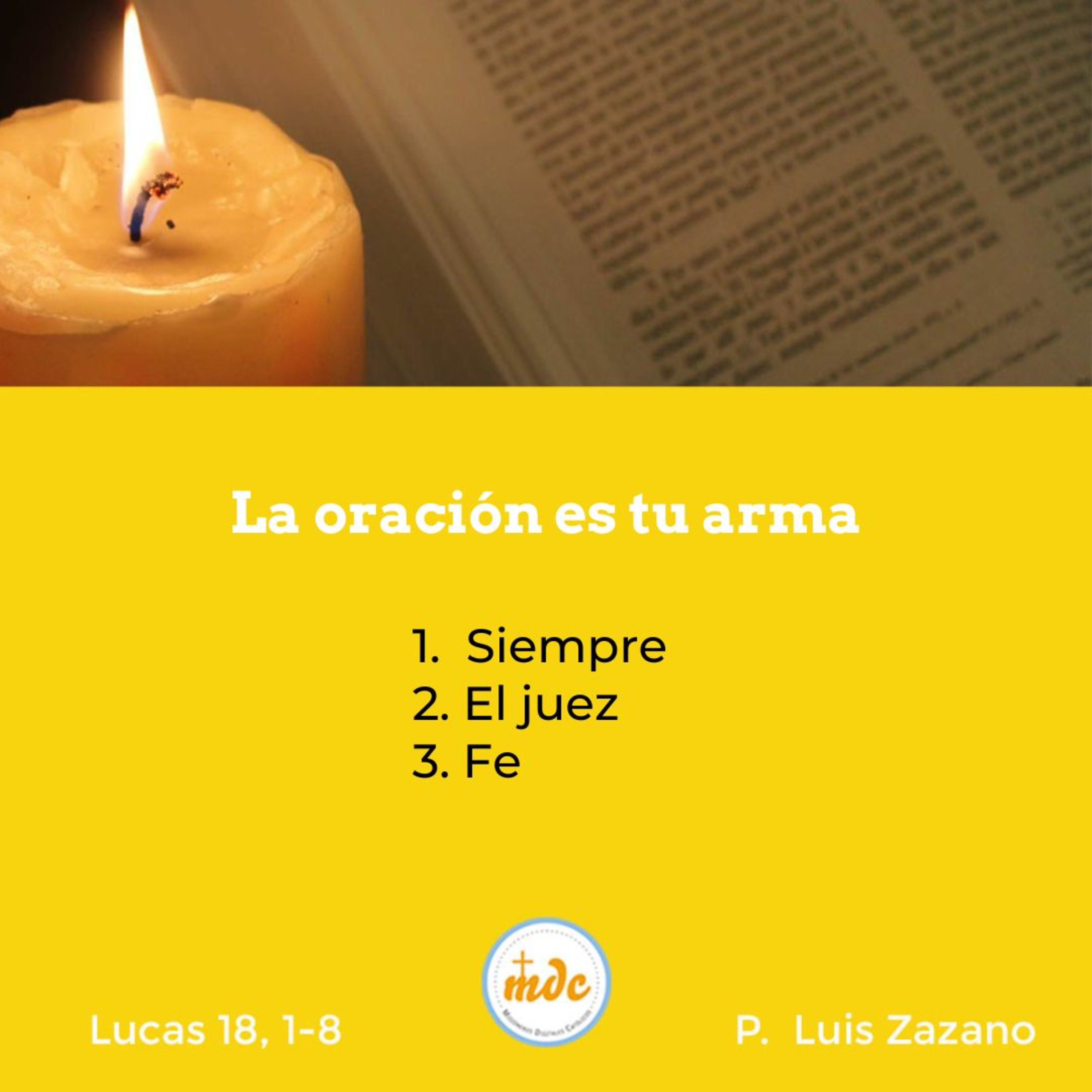 Reflexión diaria del Evangelio por el P. Luis Zazano