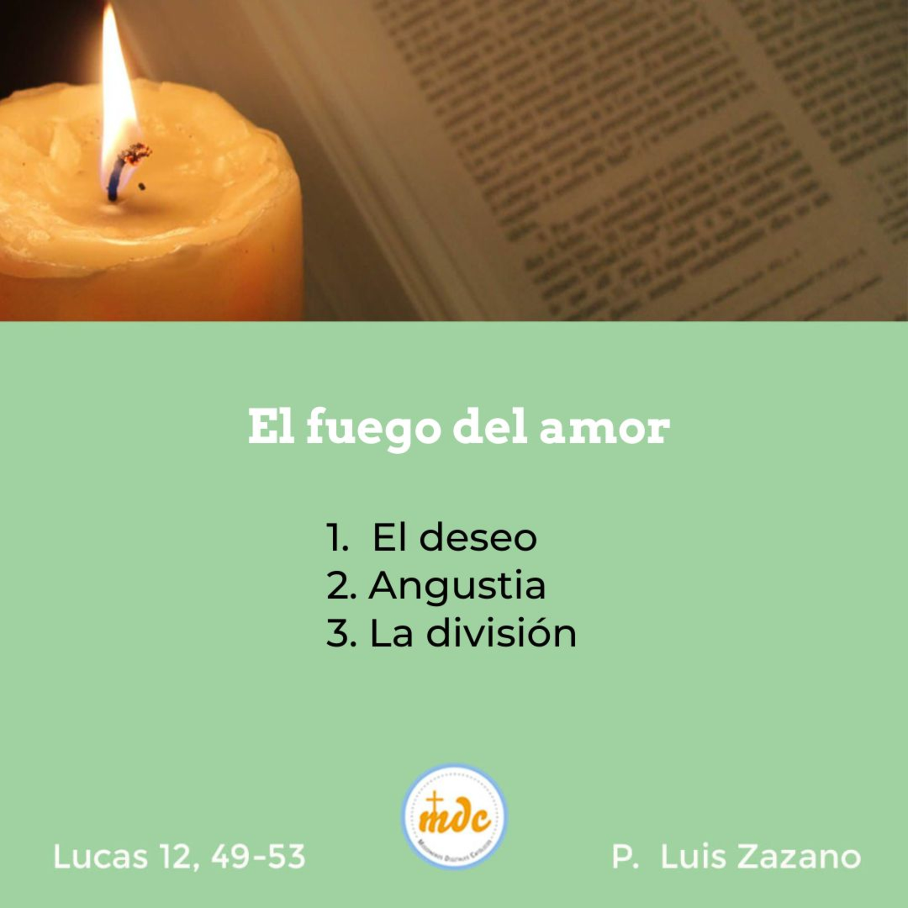 Reflexión diaria del Evangelio por el P. Luis Zazano