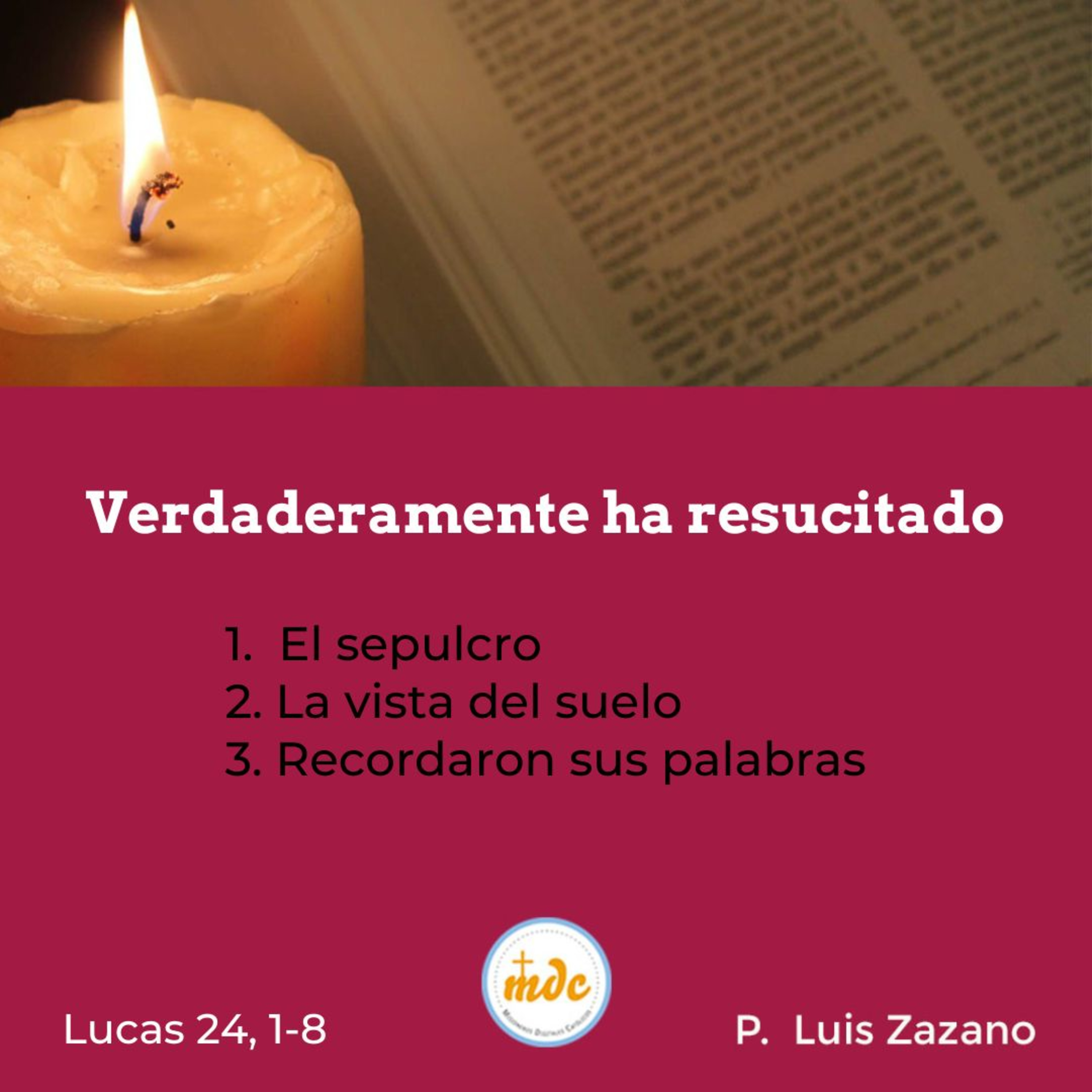 Reflexión diaria del Evangelio por el P. Luis Zazano