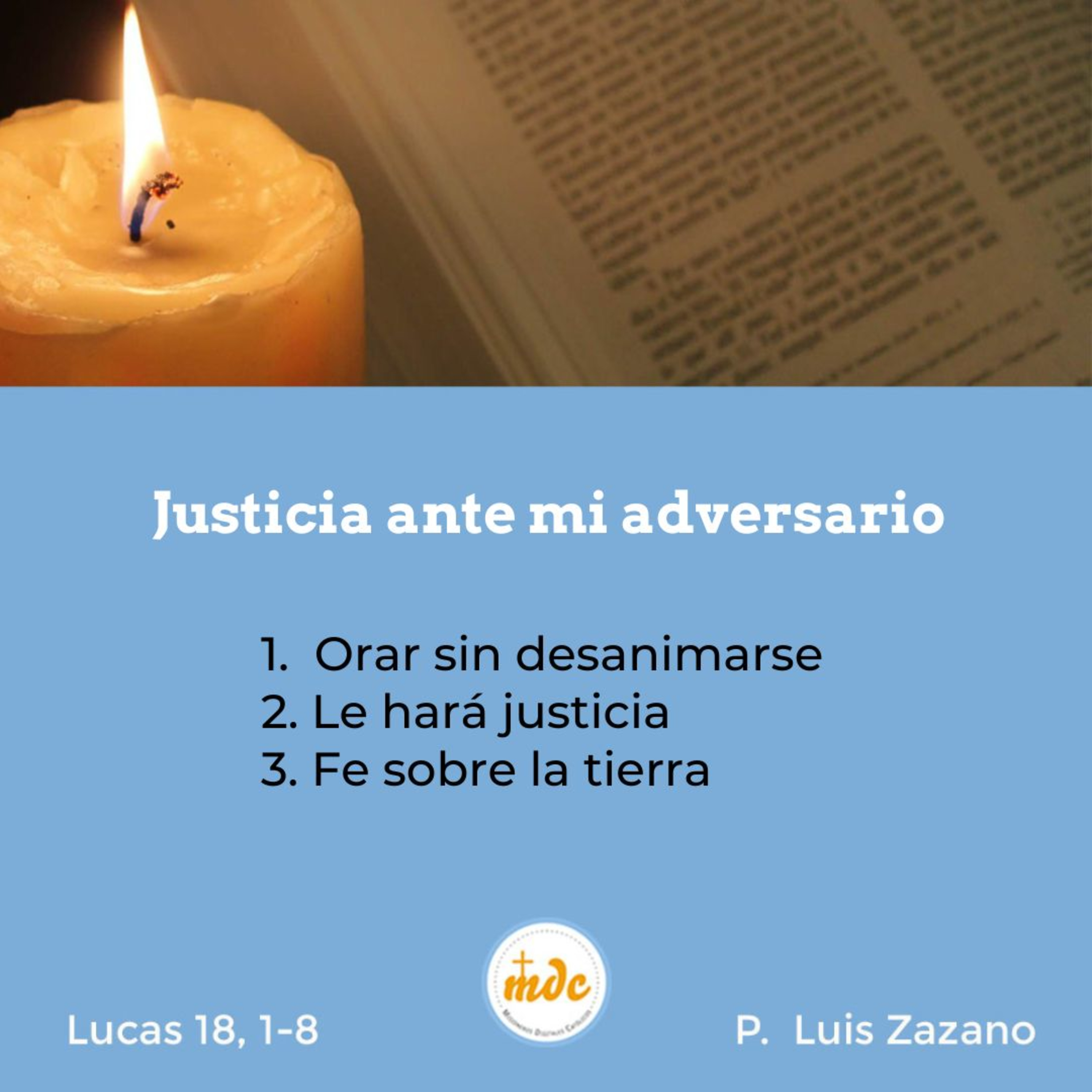 Reflexión diaria del Evangelio por el P. Luis Zazano