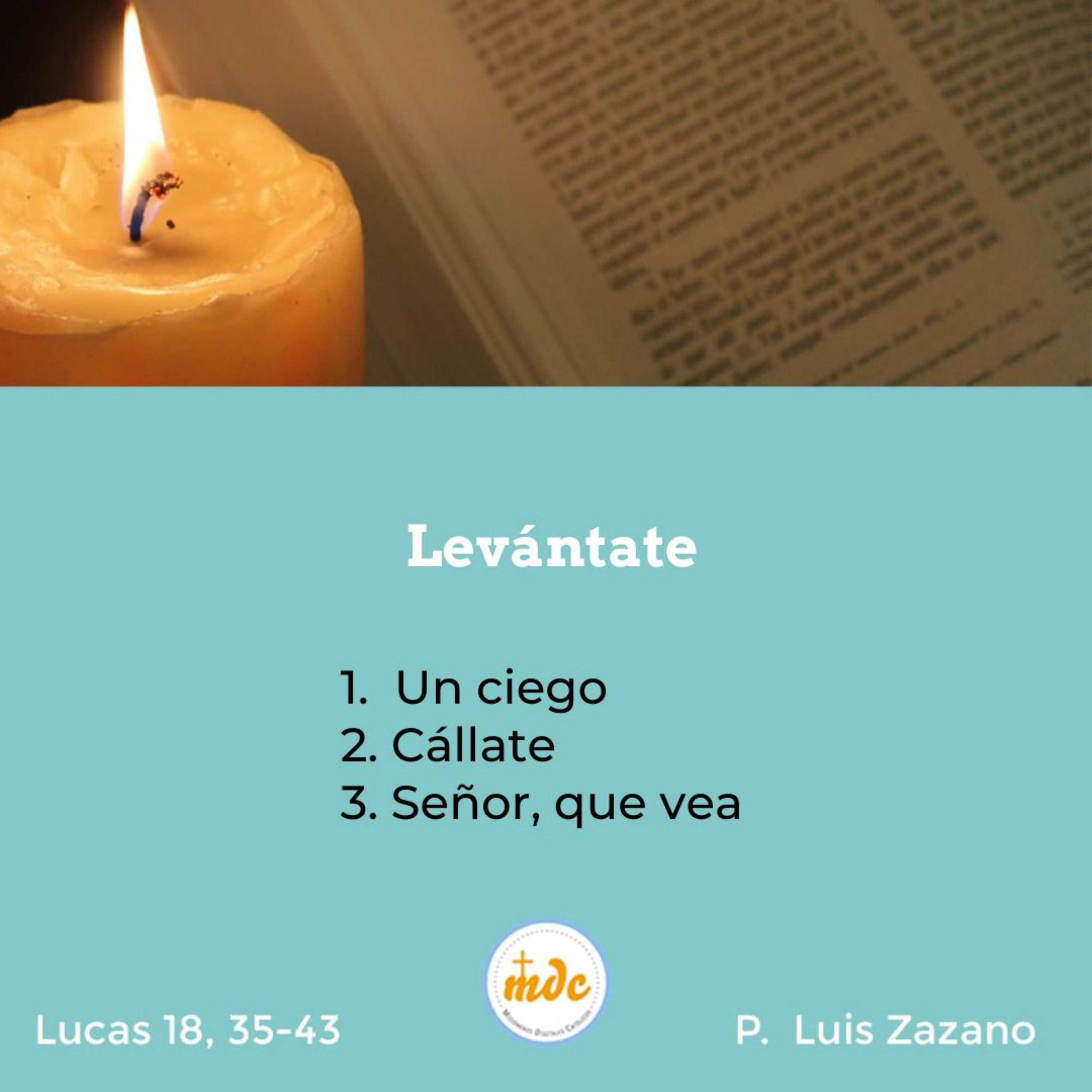 Reflexión diaria del Evangelio por el P. Luis Zazano