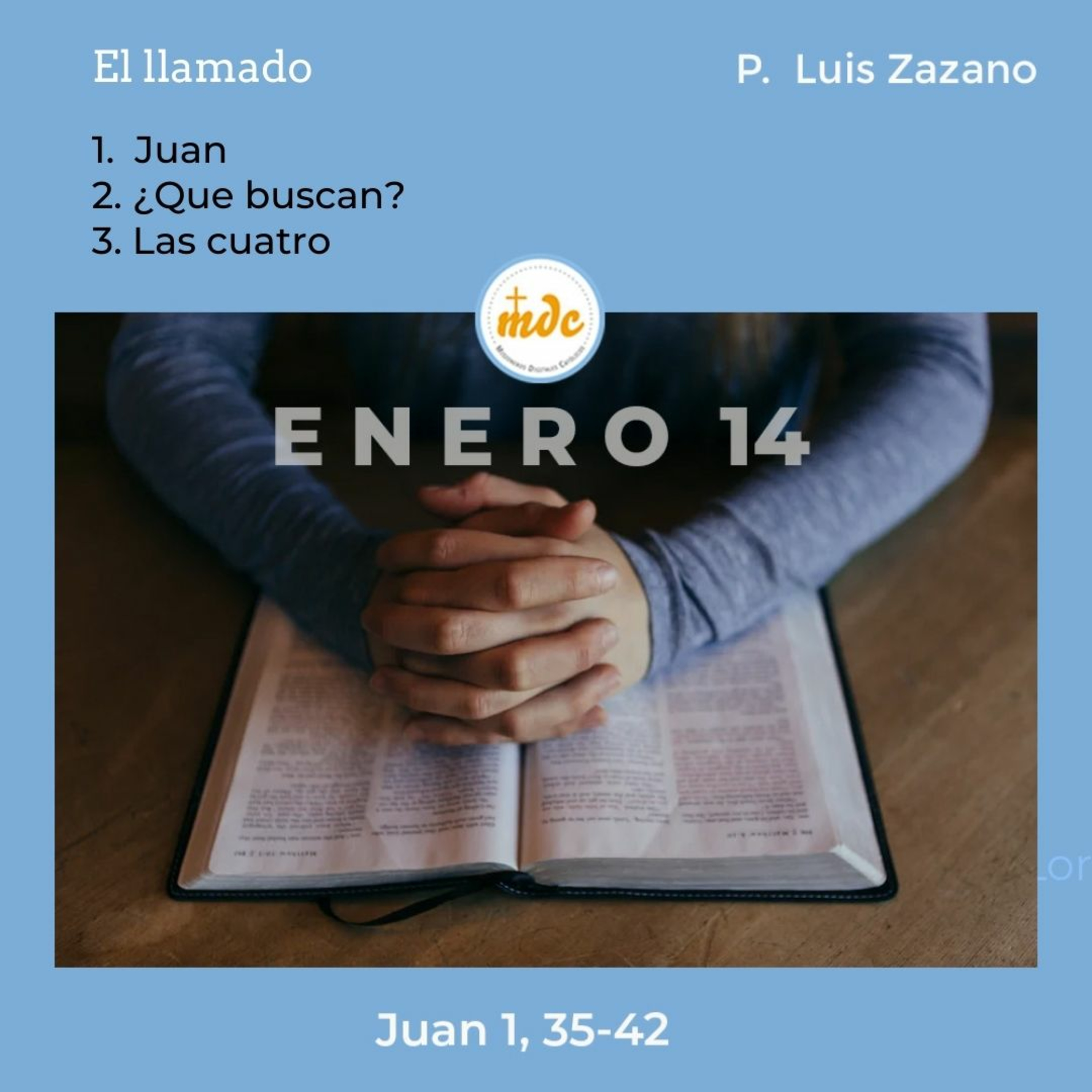 Reflexión diaria del Evangelio por el P. Luis Zazano