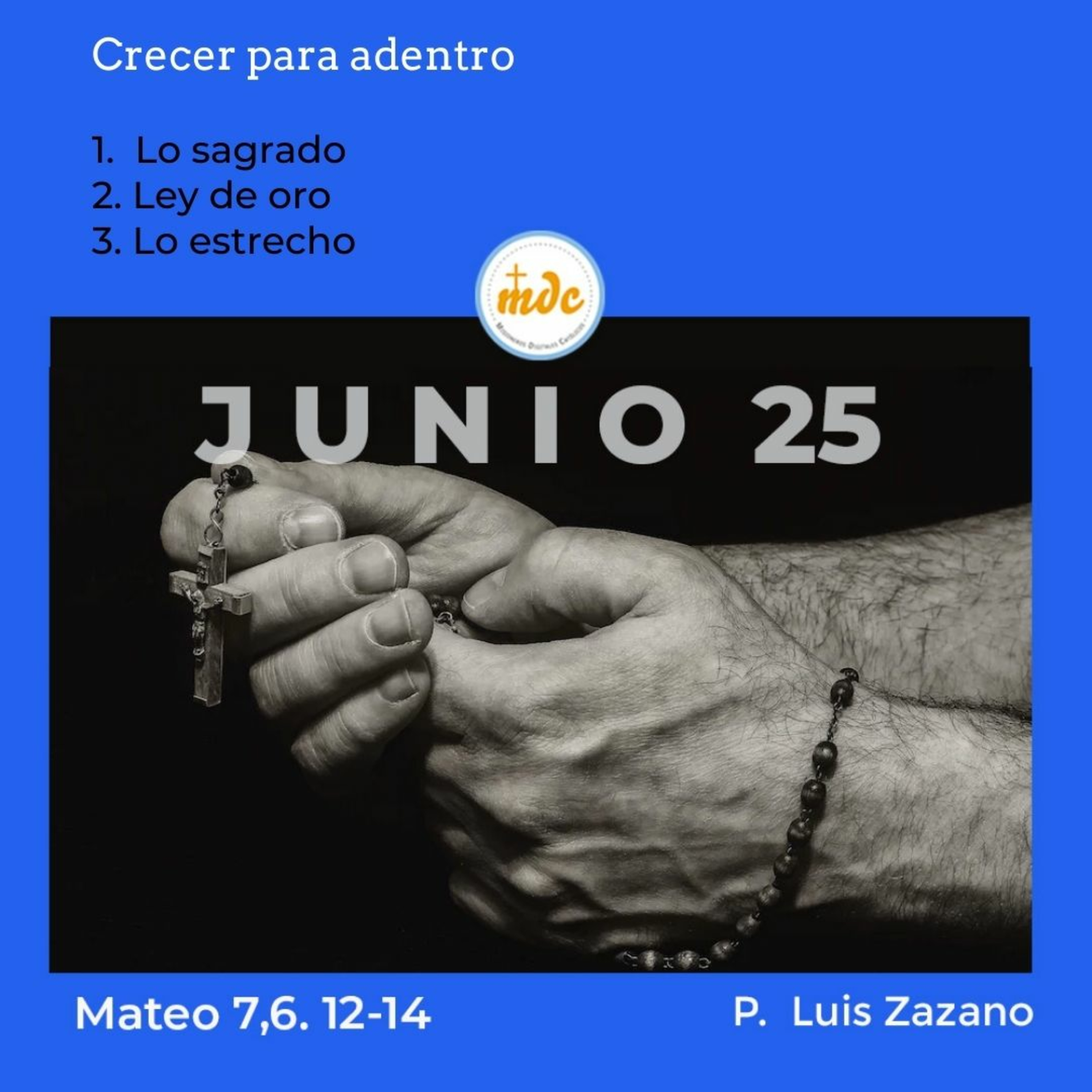 Reflexión diaria del Evangelio por el P. Luis Zazano