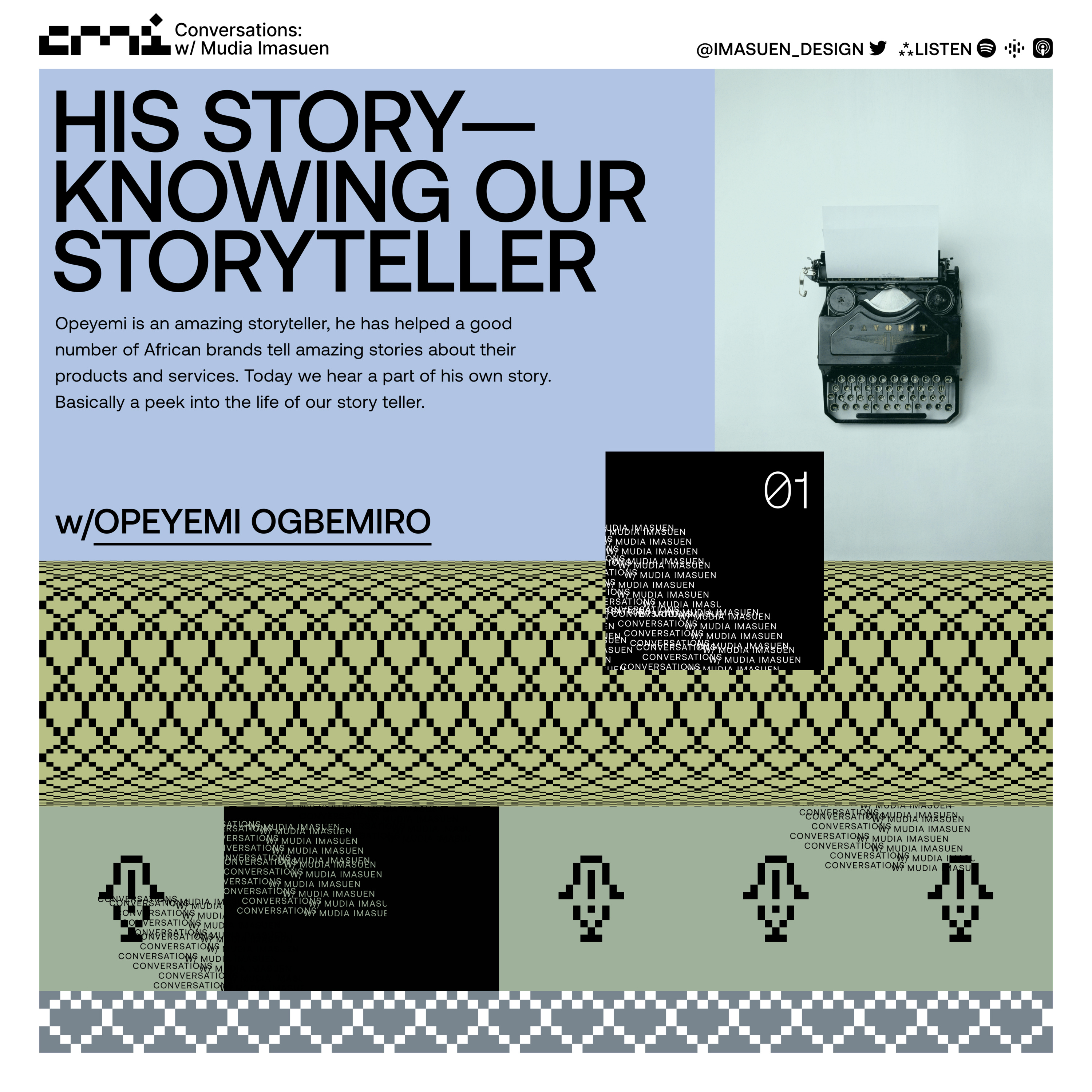 His story— Knowing our storyteller episode artwork