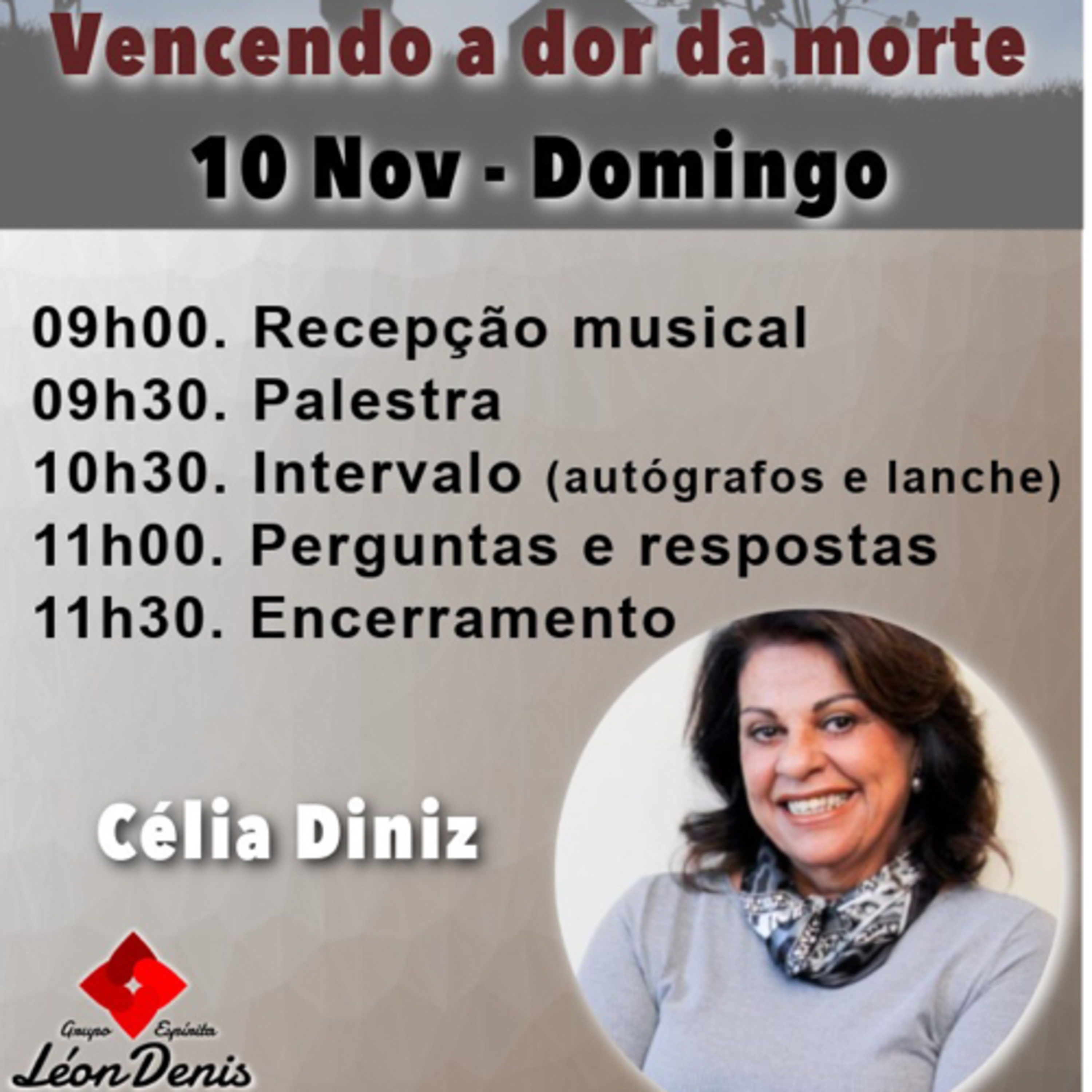 #PalestraNoGeld: Vencendo a dor da Morte - Célia Diniz - Perguntas e Respostas- 10/11/2019