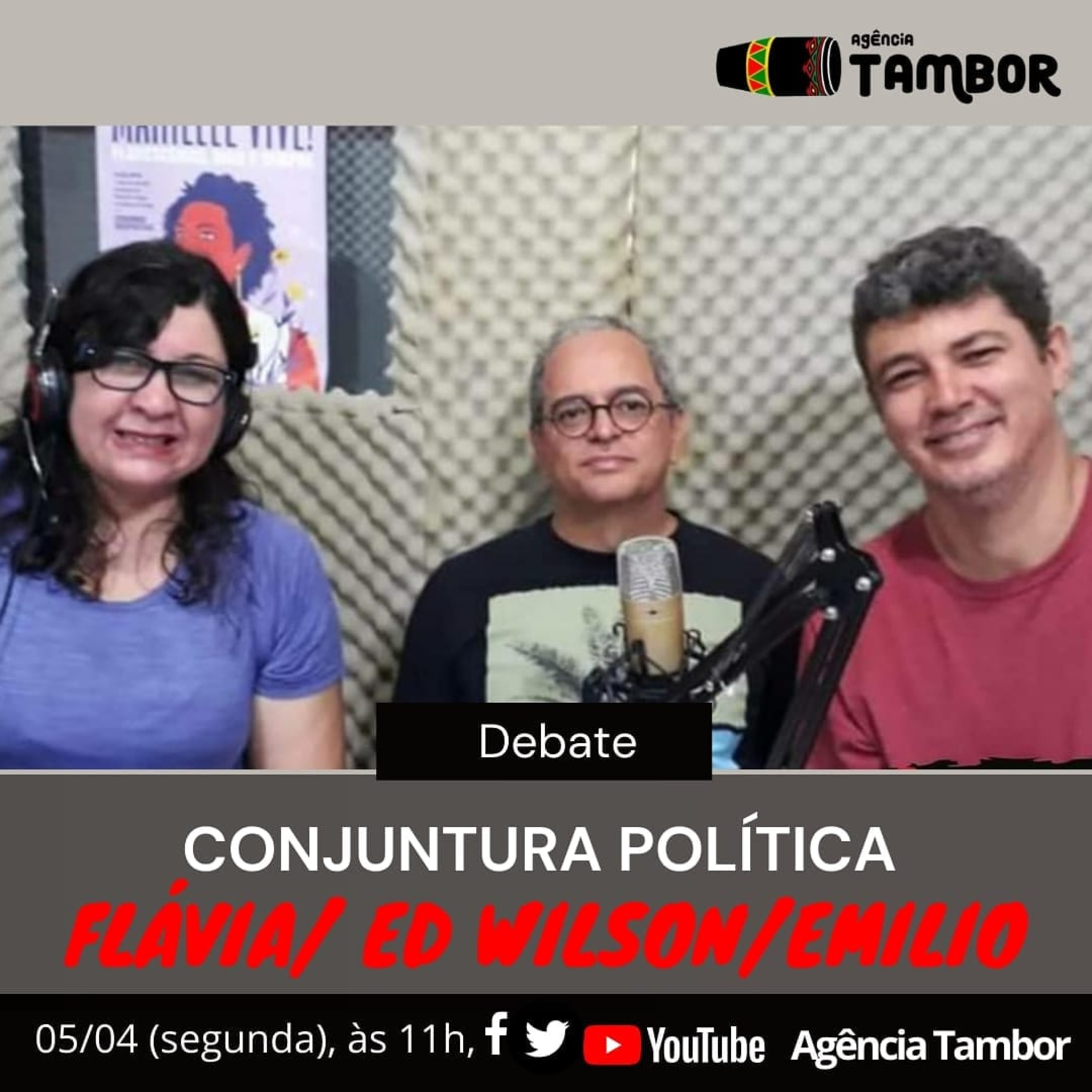 Os jornalistas Emilio Azevedo, Flávia Regina e Ed. Wilson Araújo debatem sobre o tema: "O que tem de novo na conjuntura política do Maranhão e do Brasil?" episode artwork